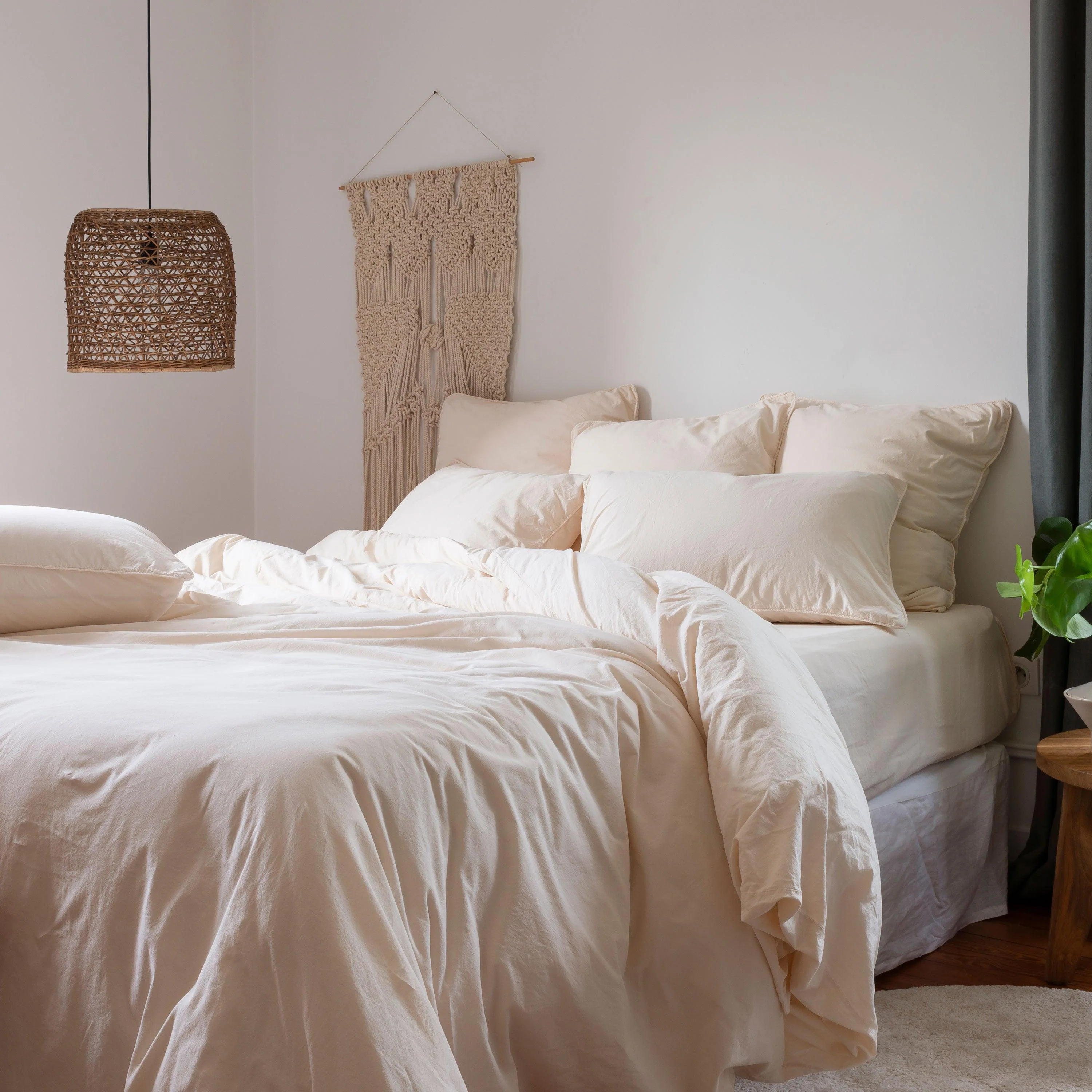 Souffle Rectangular Organic Cotton Pillowcase - Vanilla - Image 4