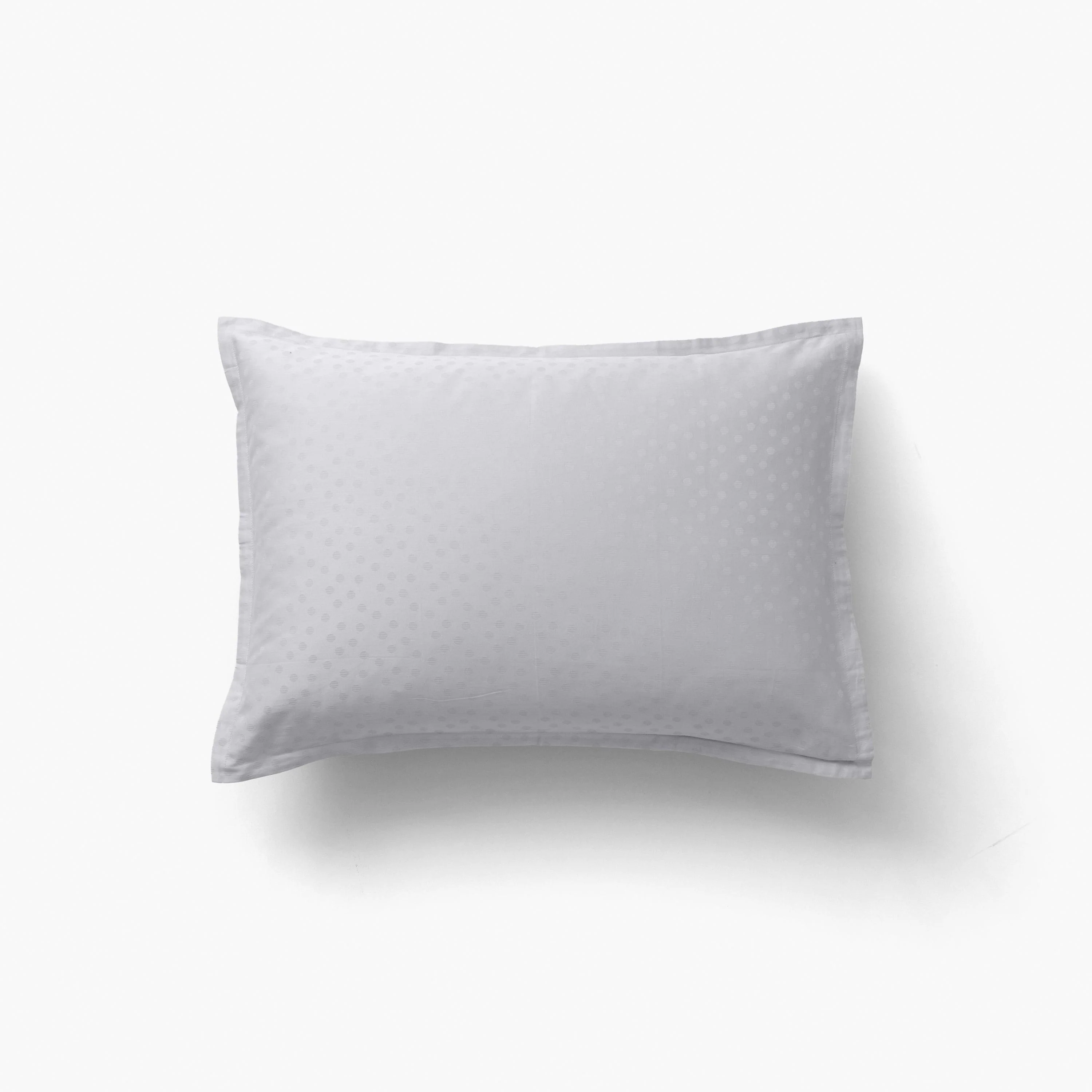 Rectangular Pillowcase in Cotton Sateen Jacquard Prestige Turtle Dove