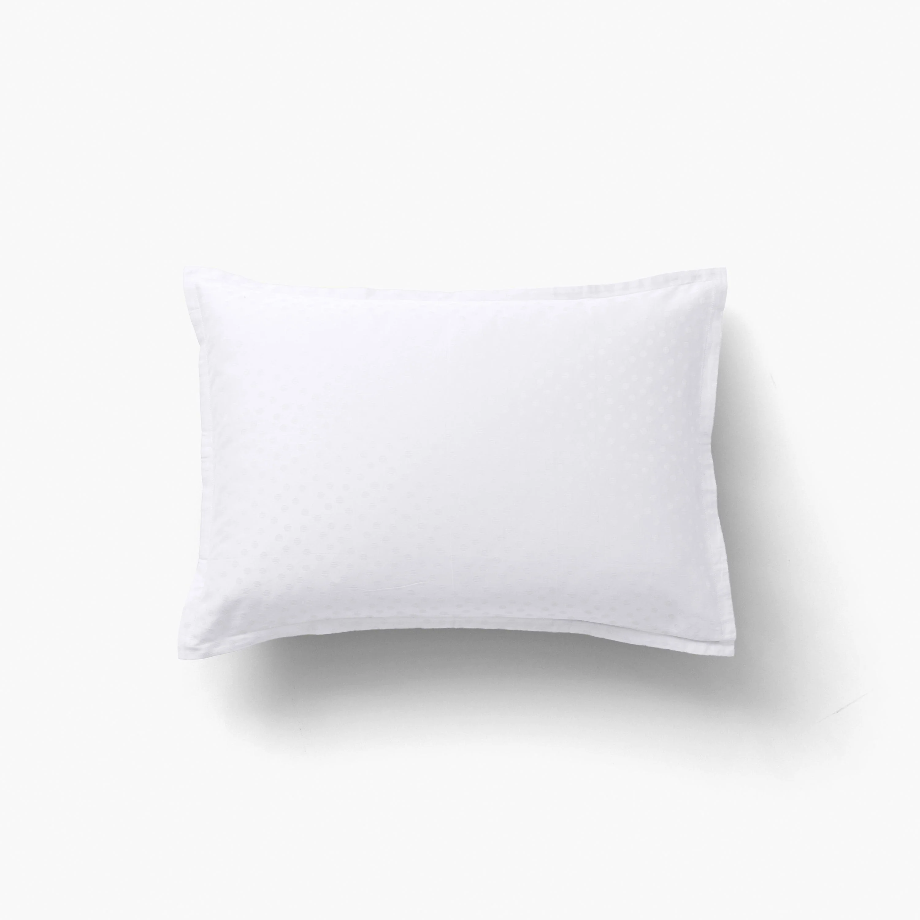 Rectangular Pillowcase in Cotton Sateen Jacquard Prestige White