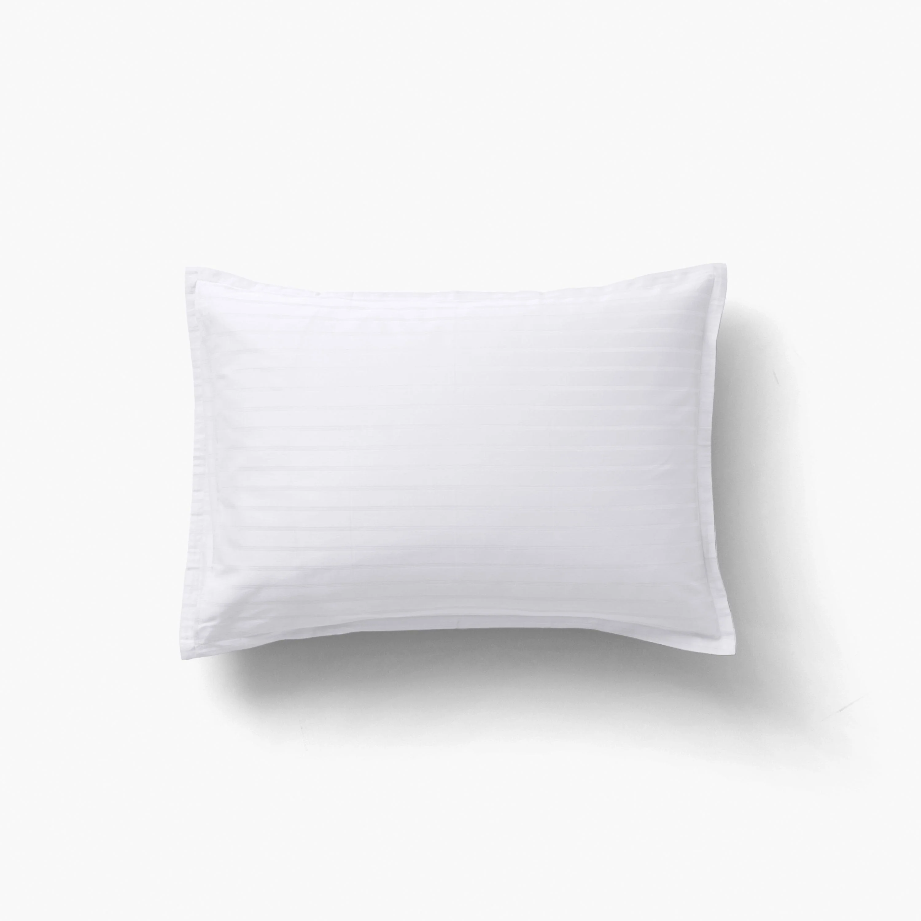 Rectangular Pillowcase in Cotton Sateen Jacquard Prestige White - Image 2