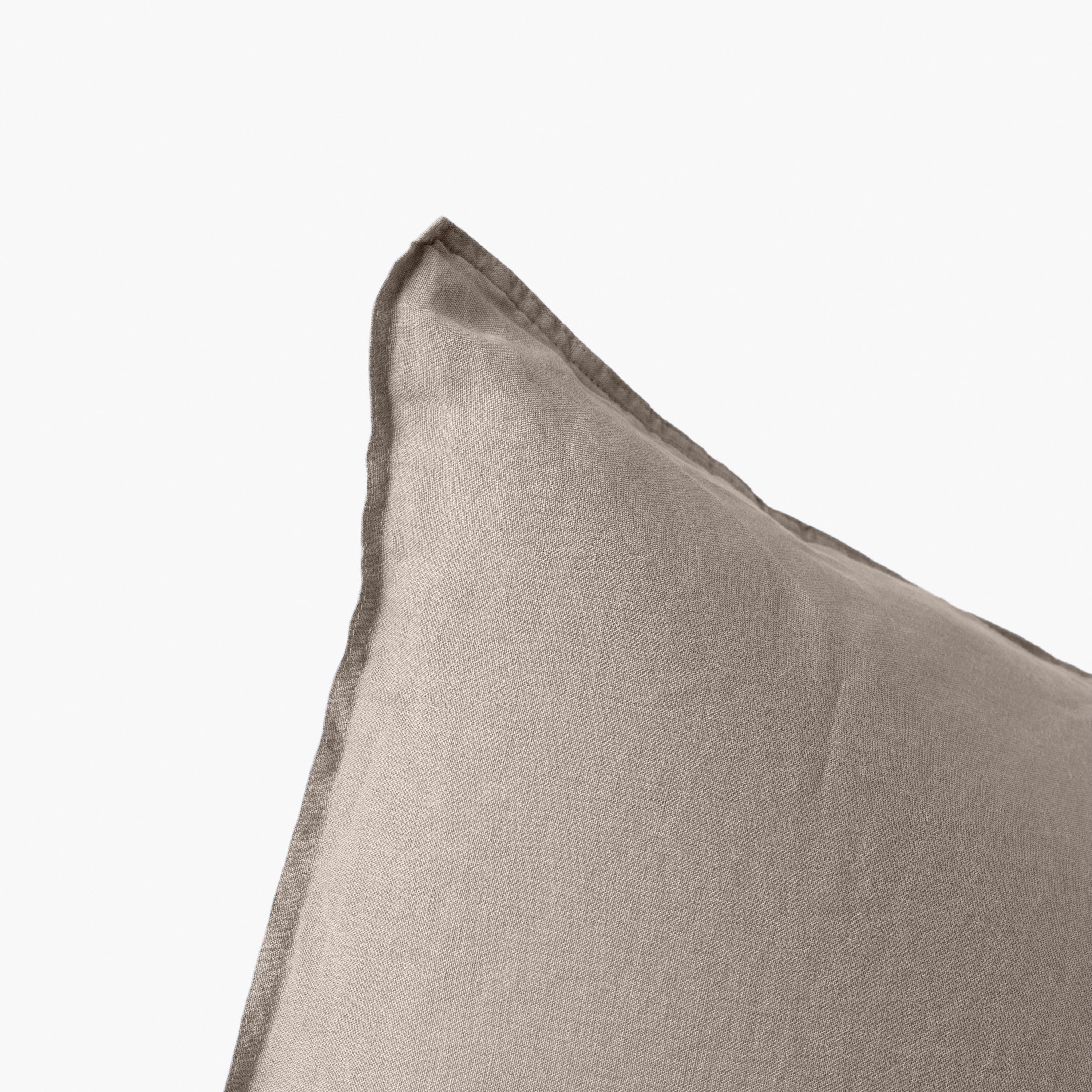 Songe Rectangular Linen Pillowcase - Beige - Image 2