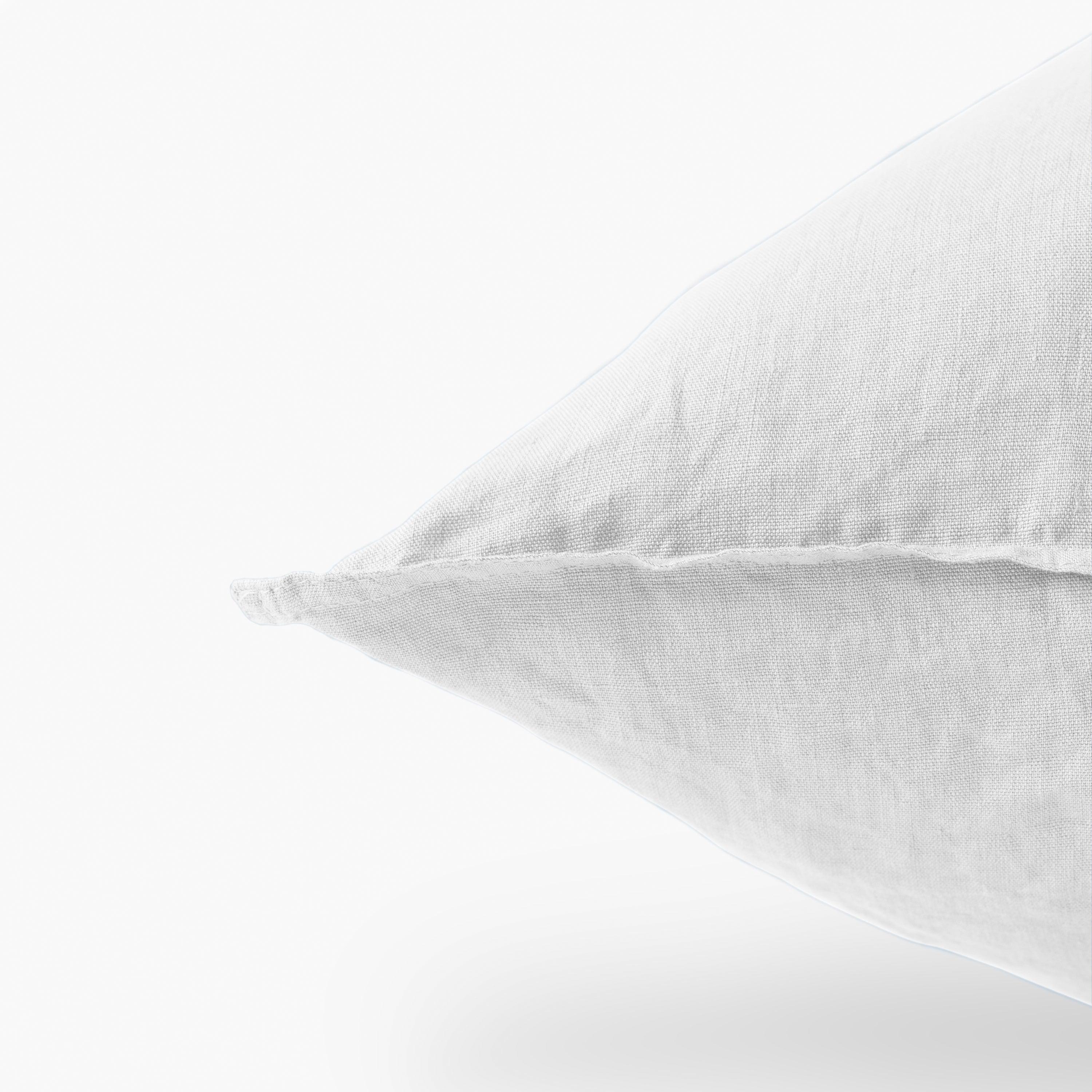 Songe Rectangular Washed Linen Pillowcase - White - Image 4