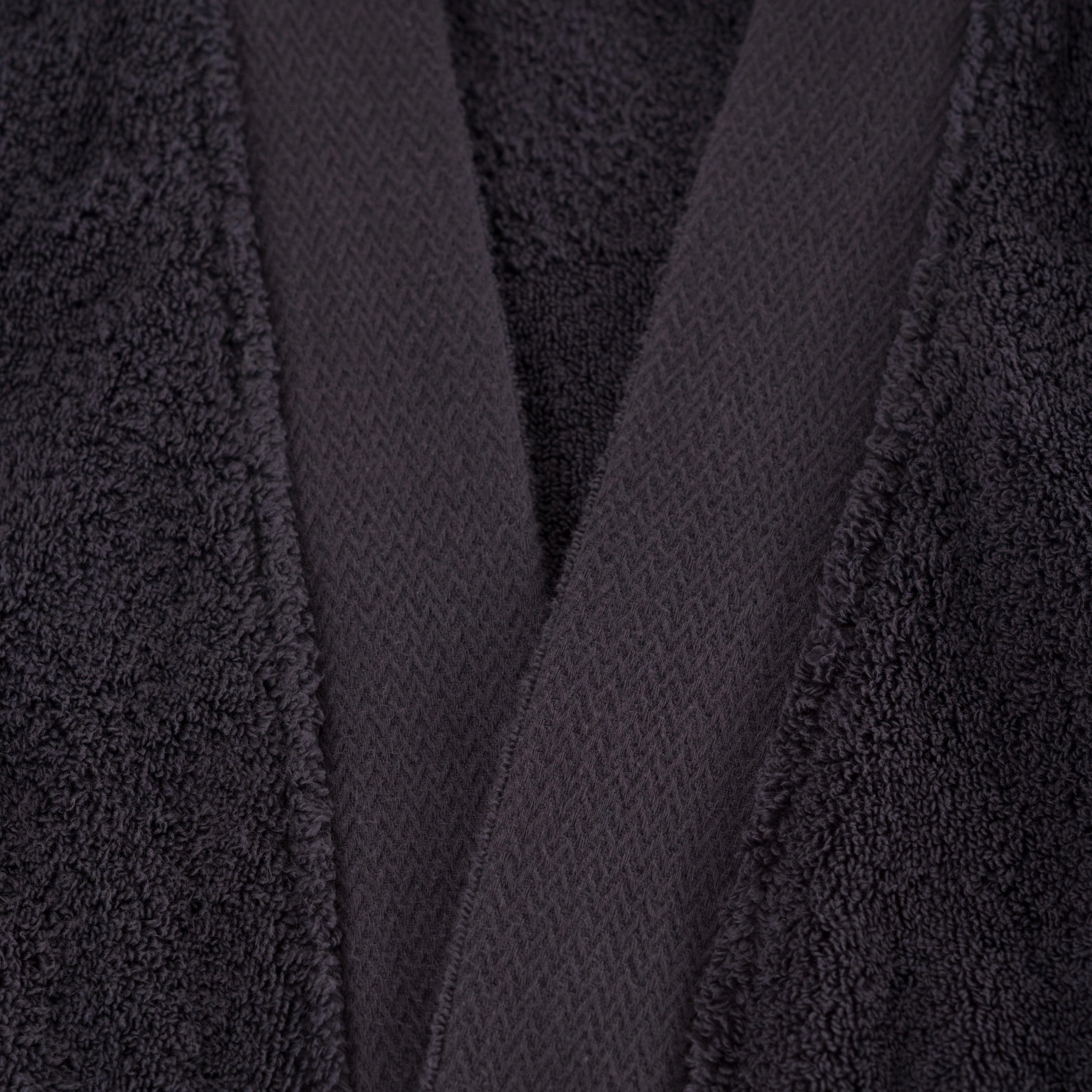 Romeo Men's Cotton Bathrobe - Anthracite - Image 4