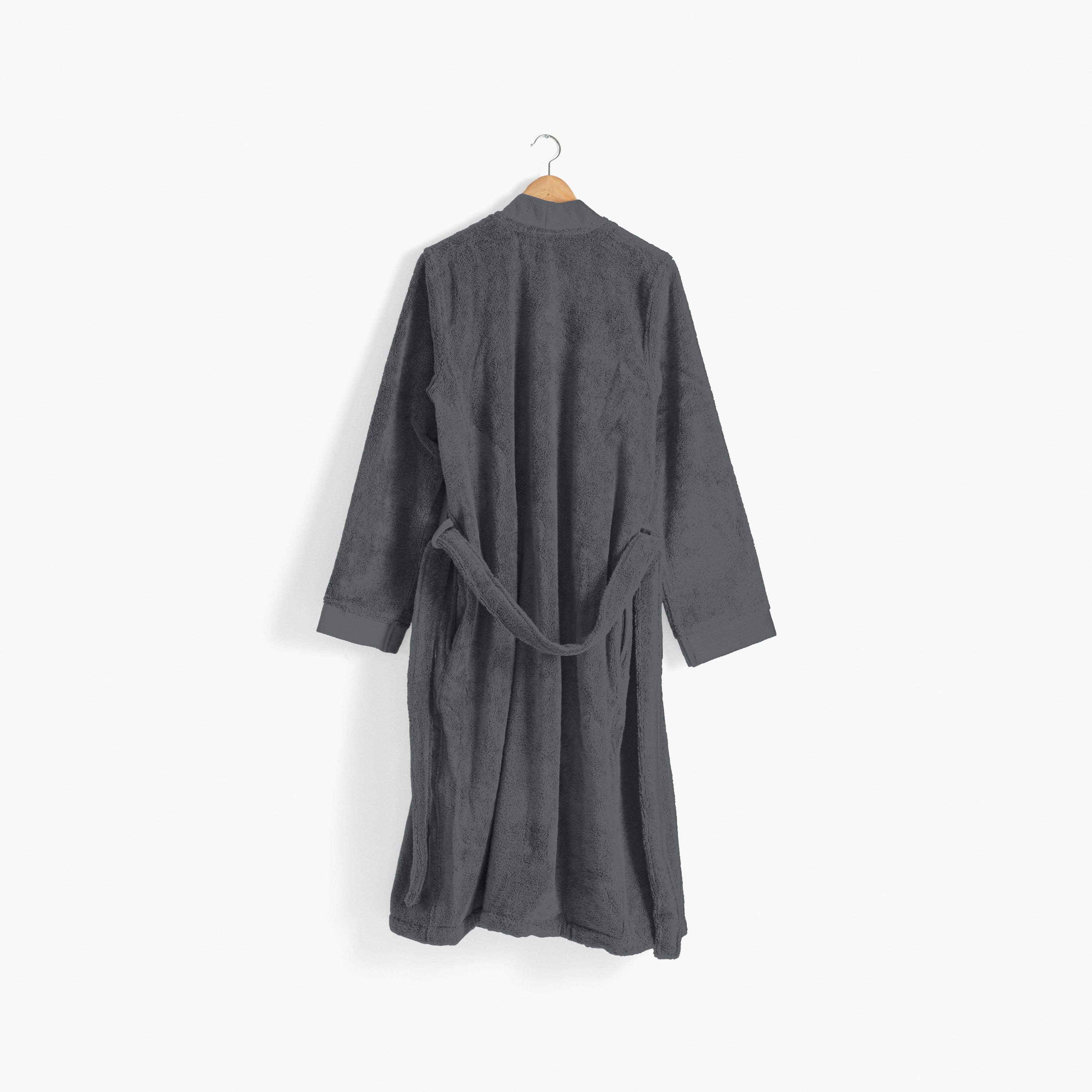 Romeo Men's Cotton Bathrobe - Arabica Grey - Image 3