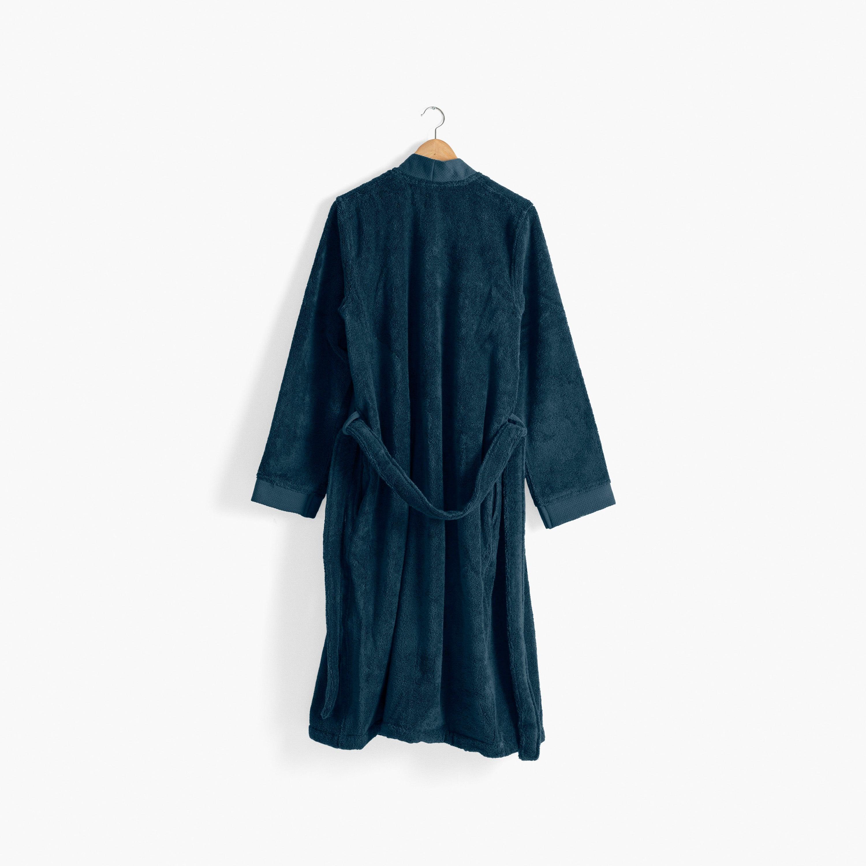 Romeo Men's Cotton Bathrobe - Blue - Image 3