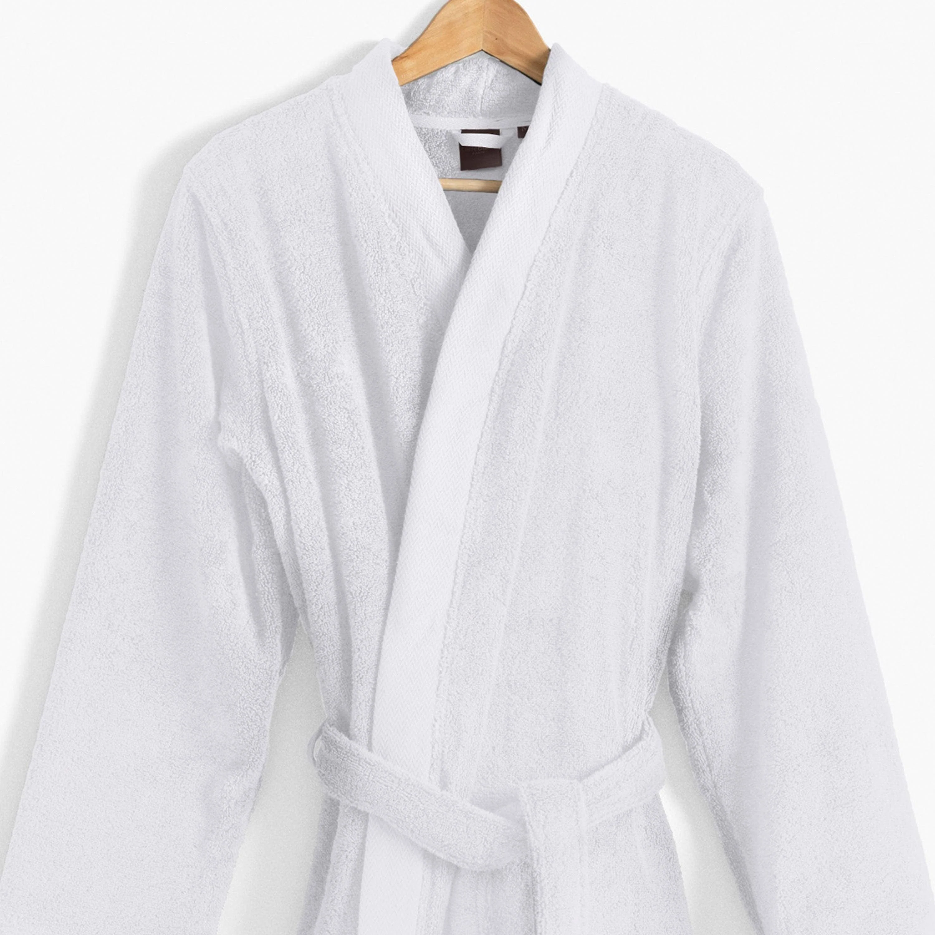 Romeo Men's Cotton Bathrobe - White - Image 4