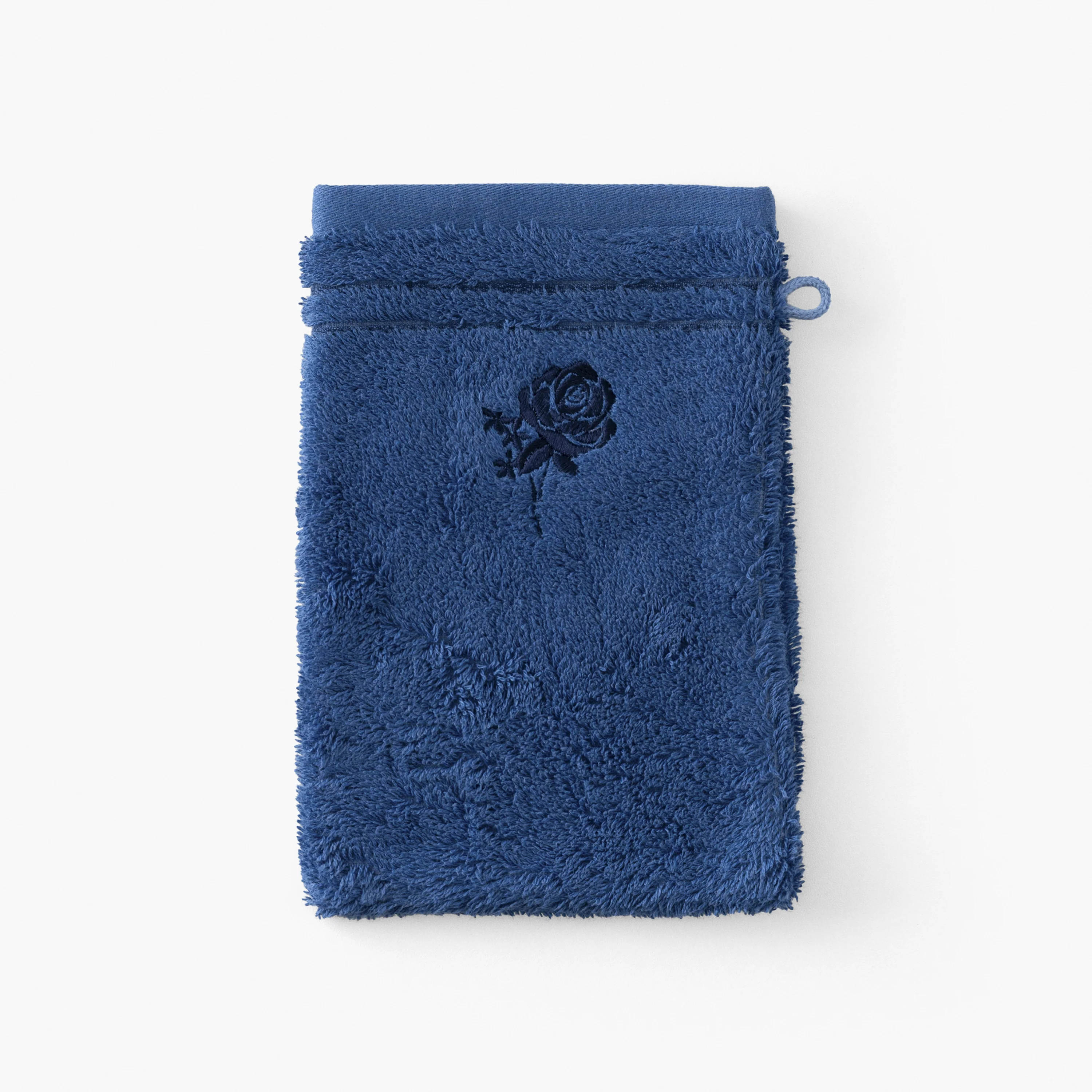 Rosablue Cotton & Bamboo Viscose Bath Glove - Indigo