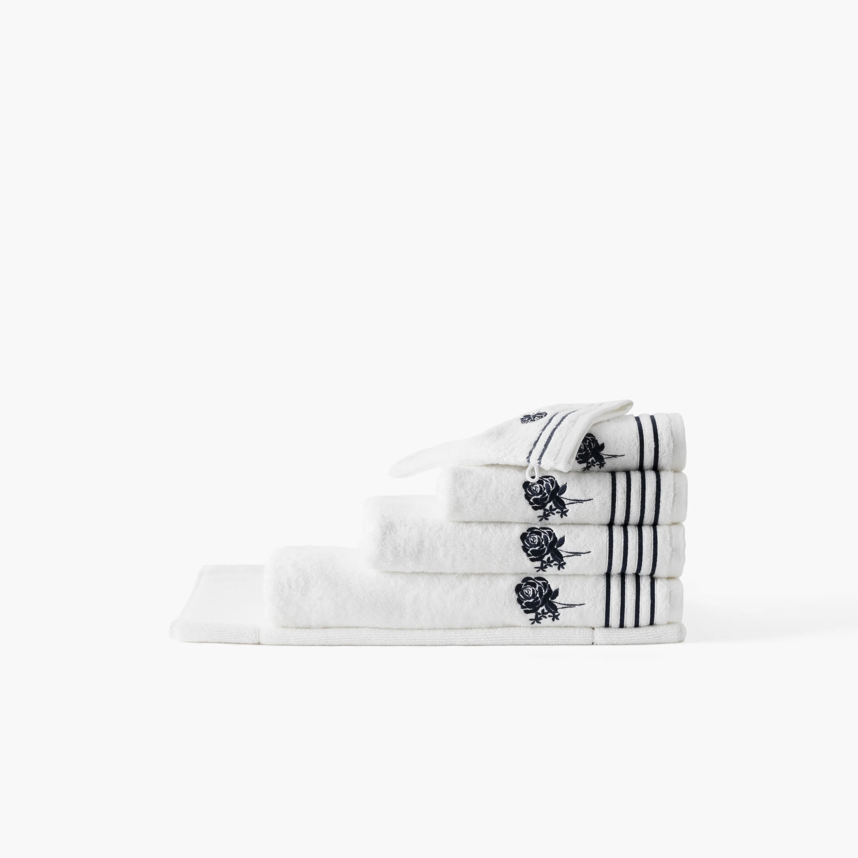 Rosablue Cotton & Bamboo Viscose Bath Towel - White - Image 6