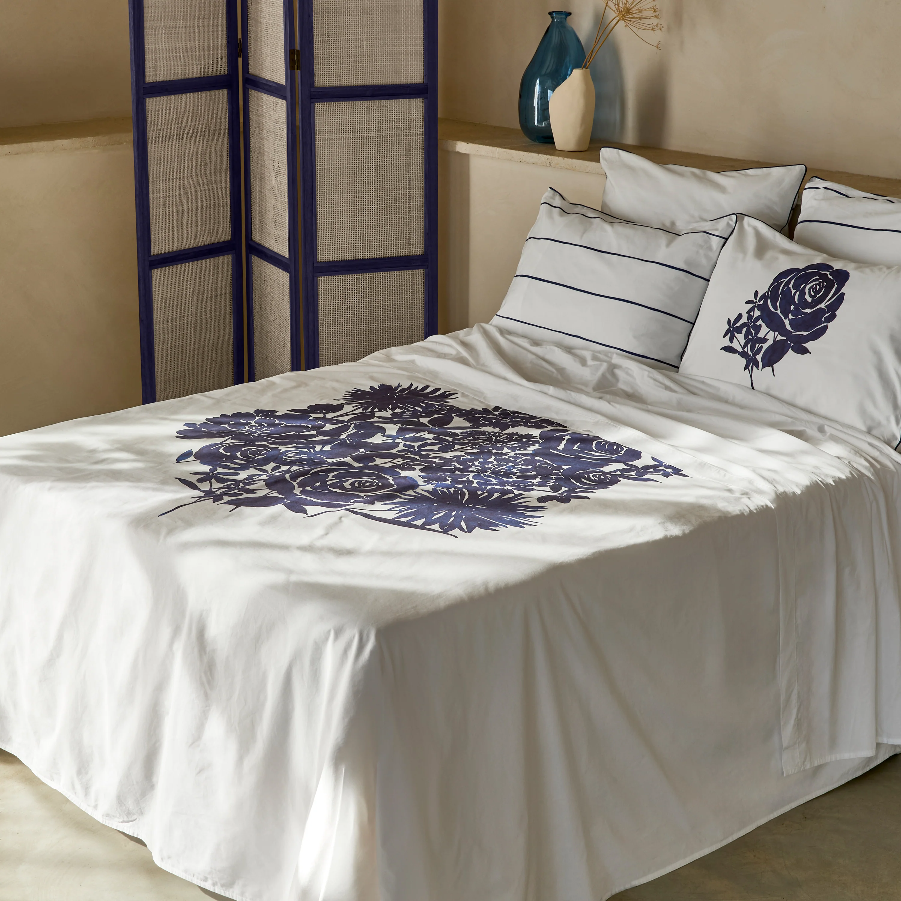 Rosablue Cotton Flat Sheet - White - Image 2