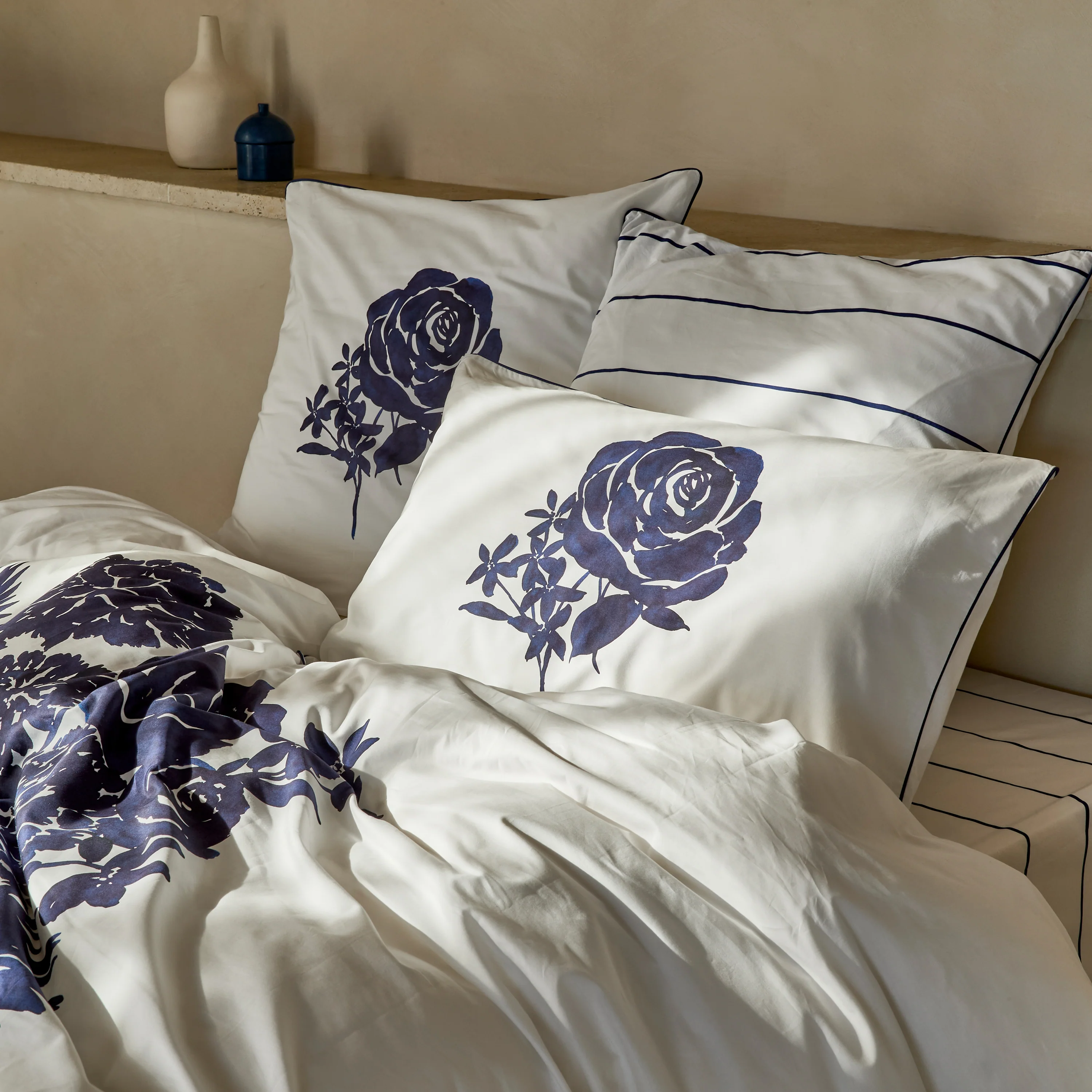Rosablue Rectangular Cotton Pillowcase - White - Image 3