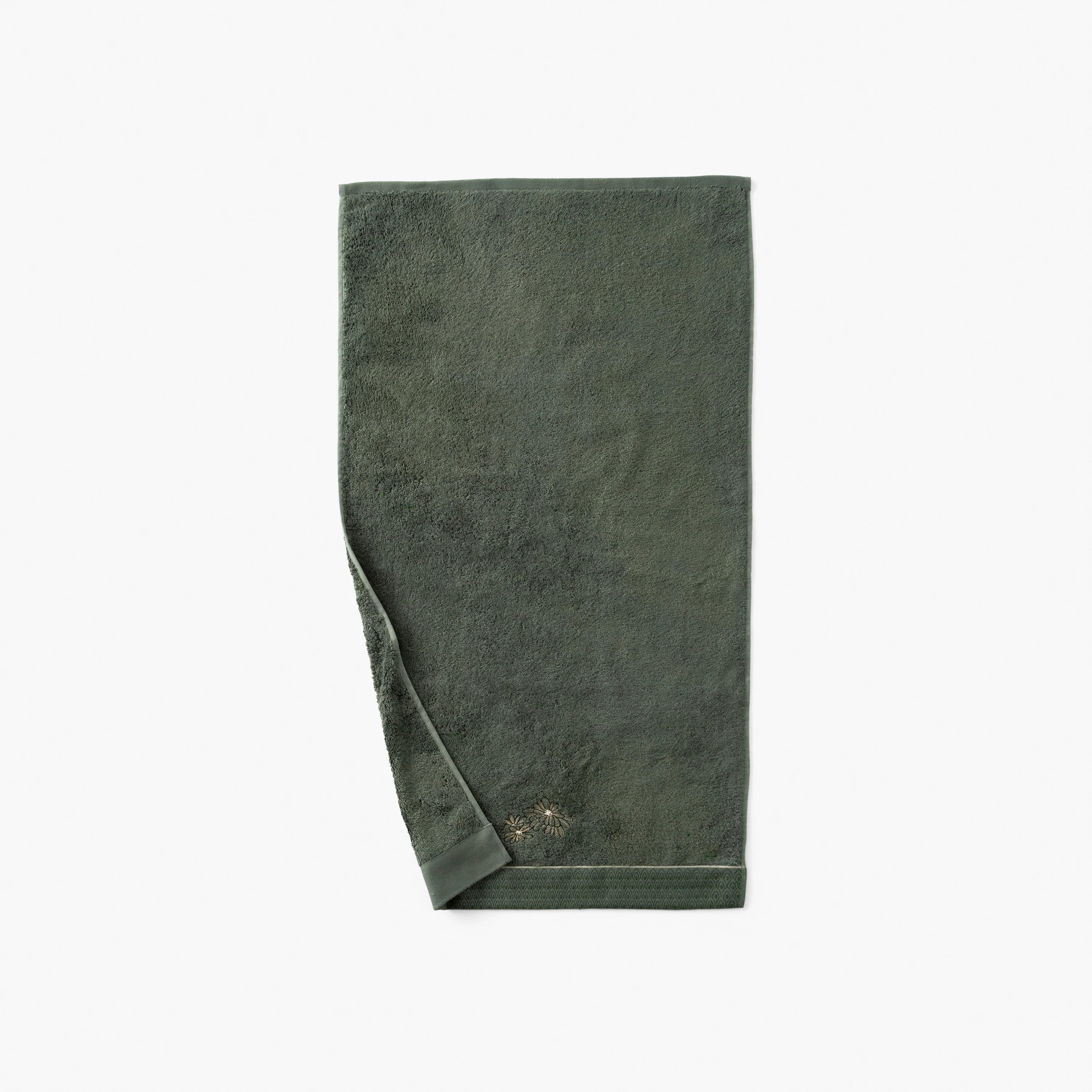 Silvalys Cotton & Bamboo Viscose Bath Towel - Forest Green - Image 2