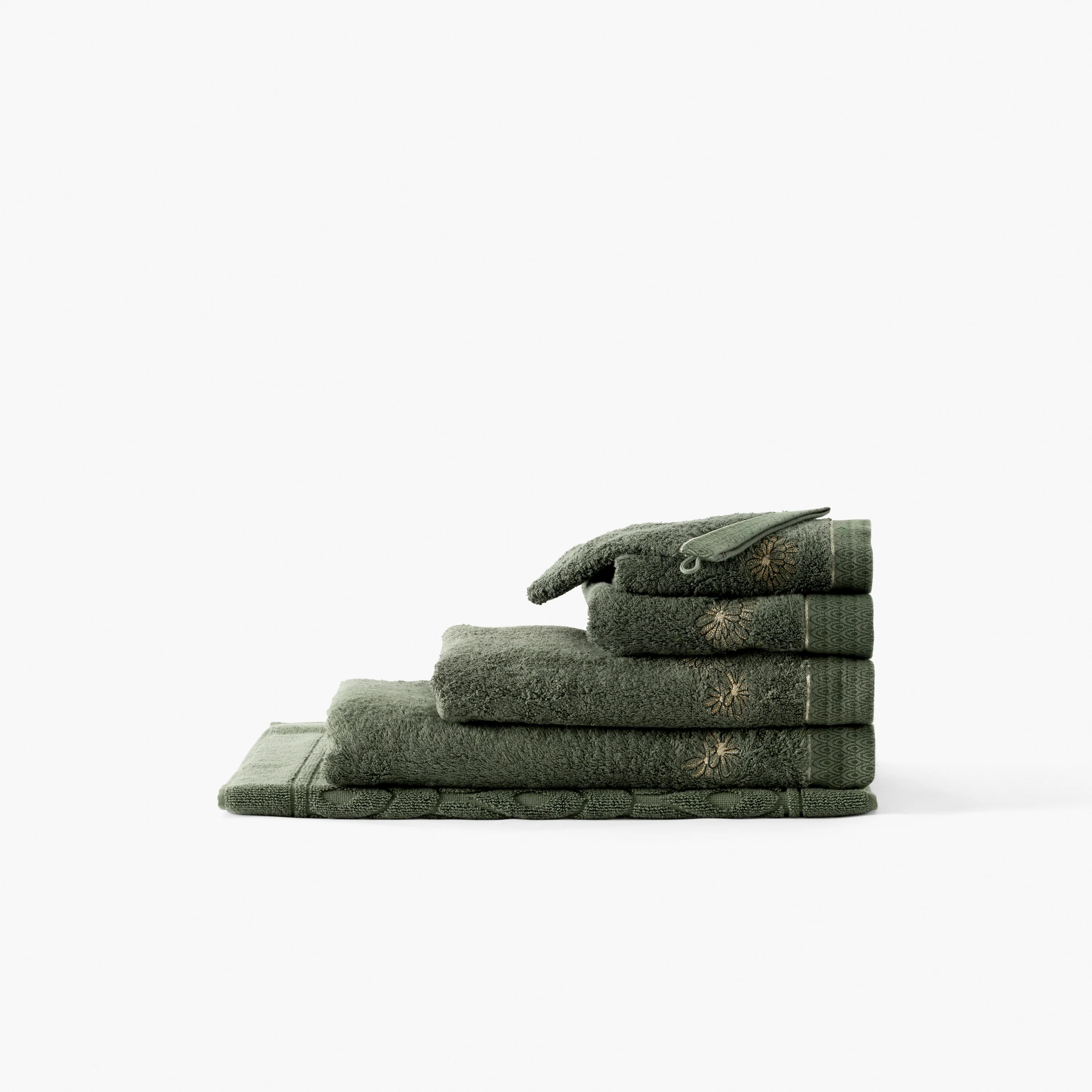 Silvalys Cotton Bath Mat - Forest Green - Image 5