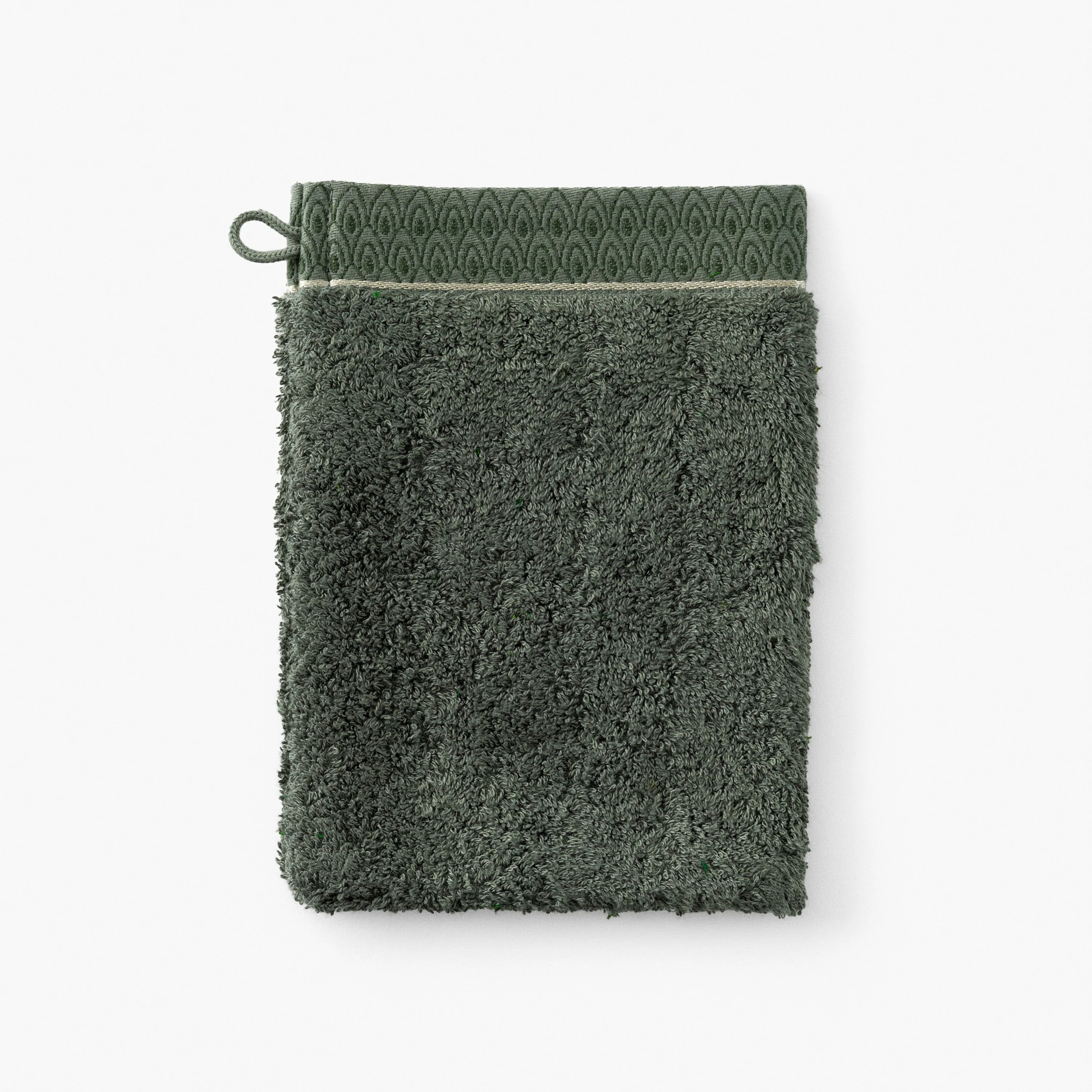 Silvalys Cotton & Bamboo Viscose Bath Glove - Forest Green - Image 2