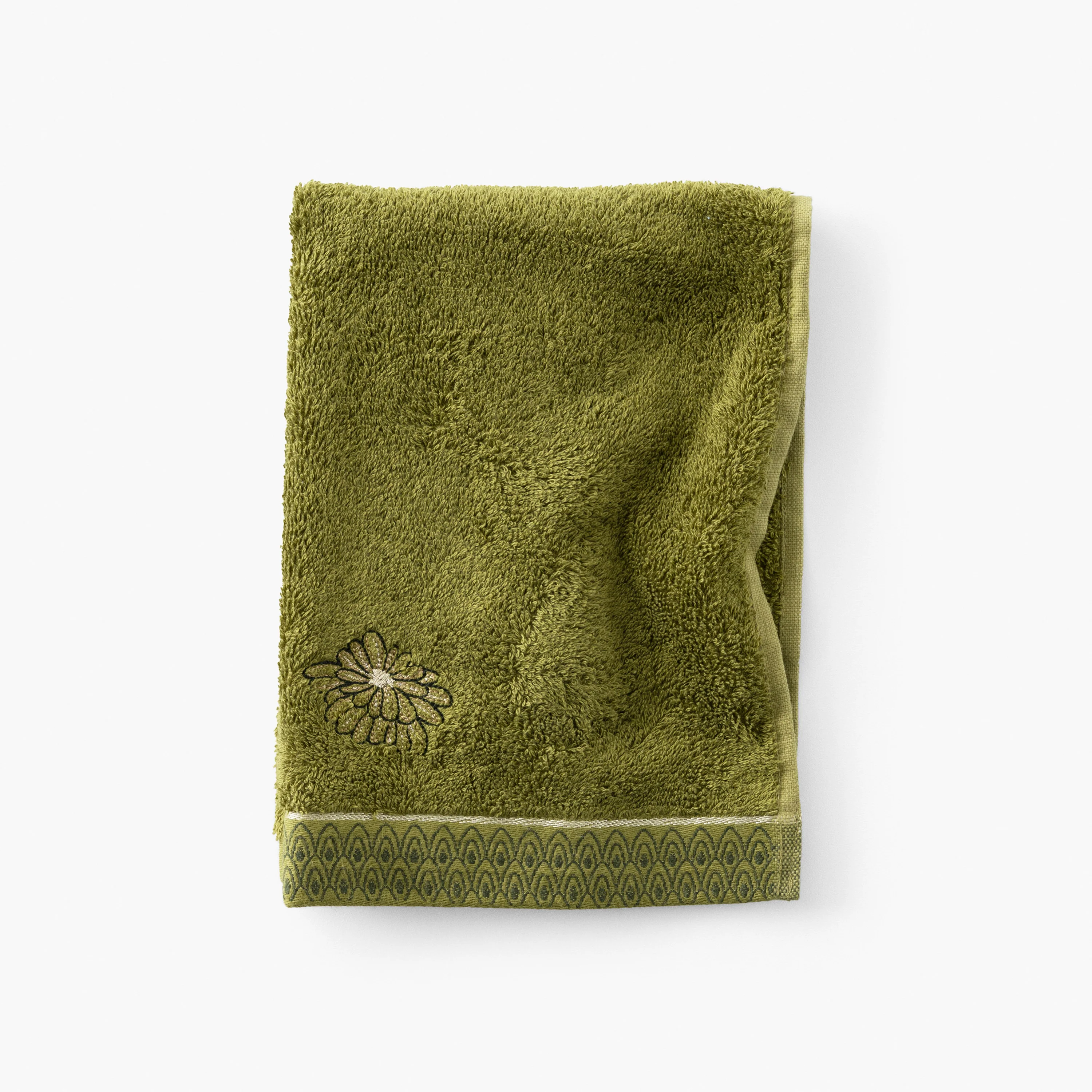 Silvalys Cotton & Bamboo Viscose Guest Towel - Moss Green