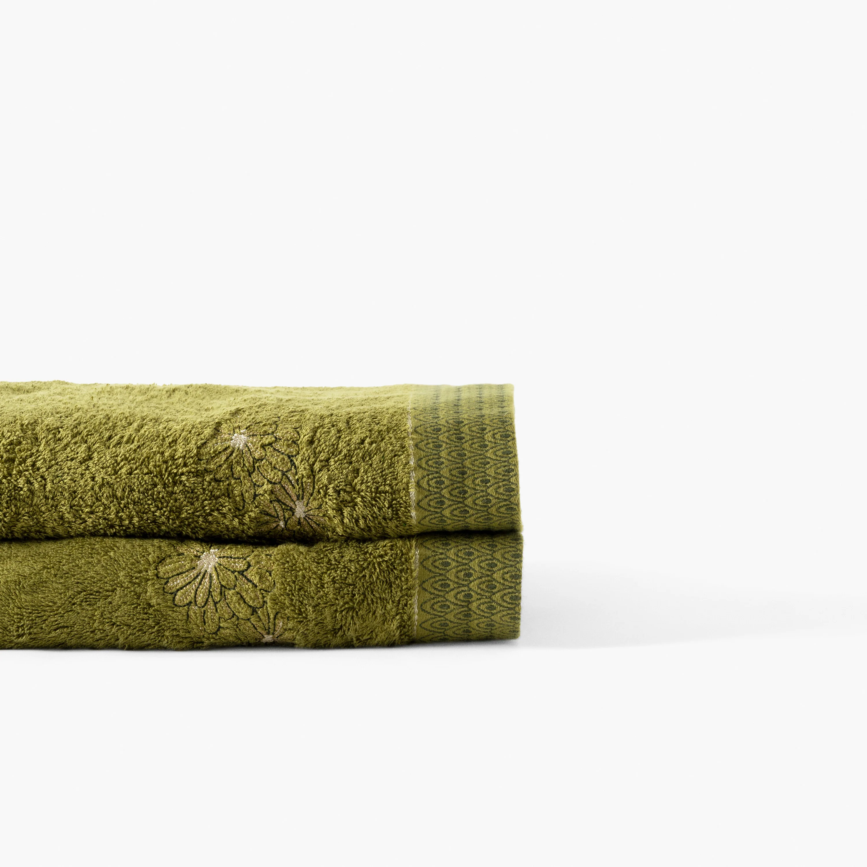 Silvalys Cotton & Bamboo Viscose Bath Towel - Moss Green