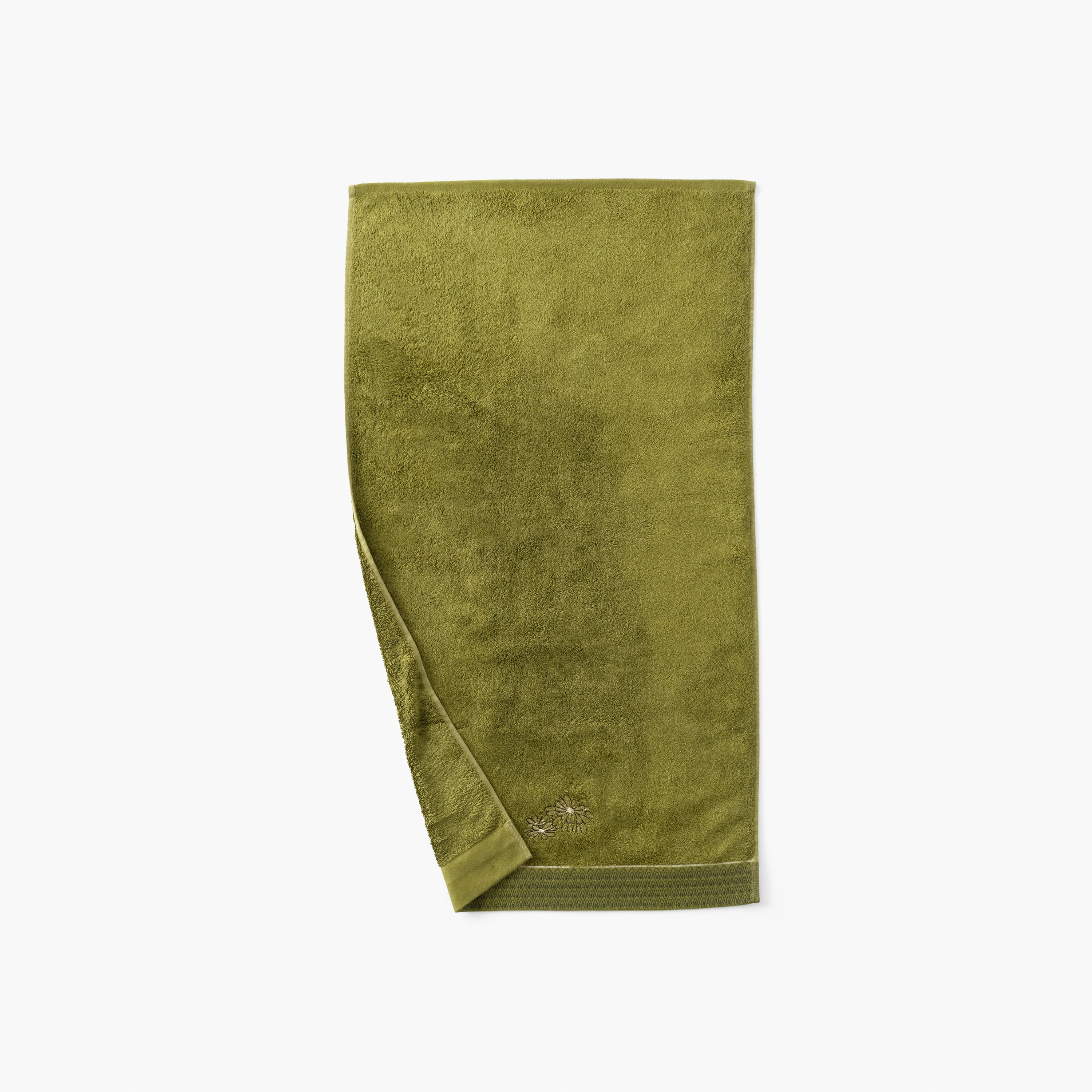 Silvalys Cotton & Bamboo Viscose Bath Towel - Moss Green - Image 4