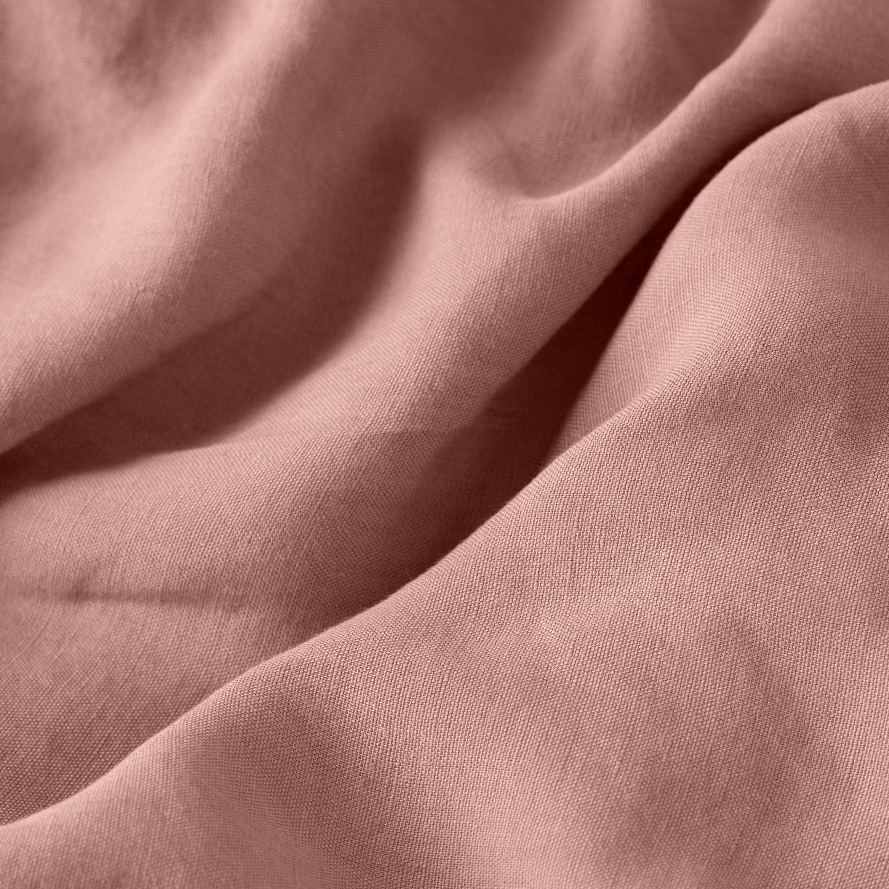 Songe Linen & Washed Cotton Duvet Cover - Ash Pink - Image 3