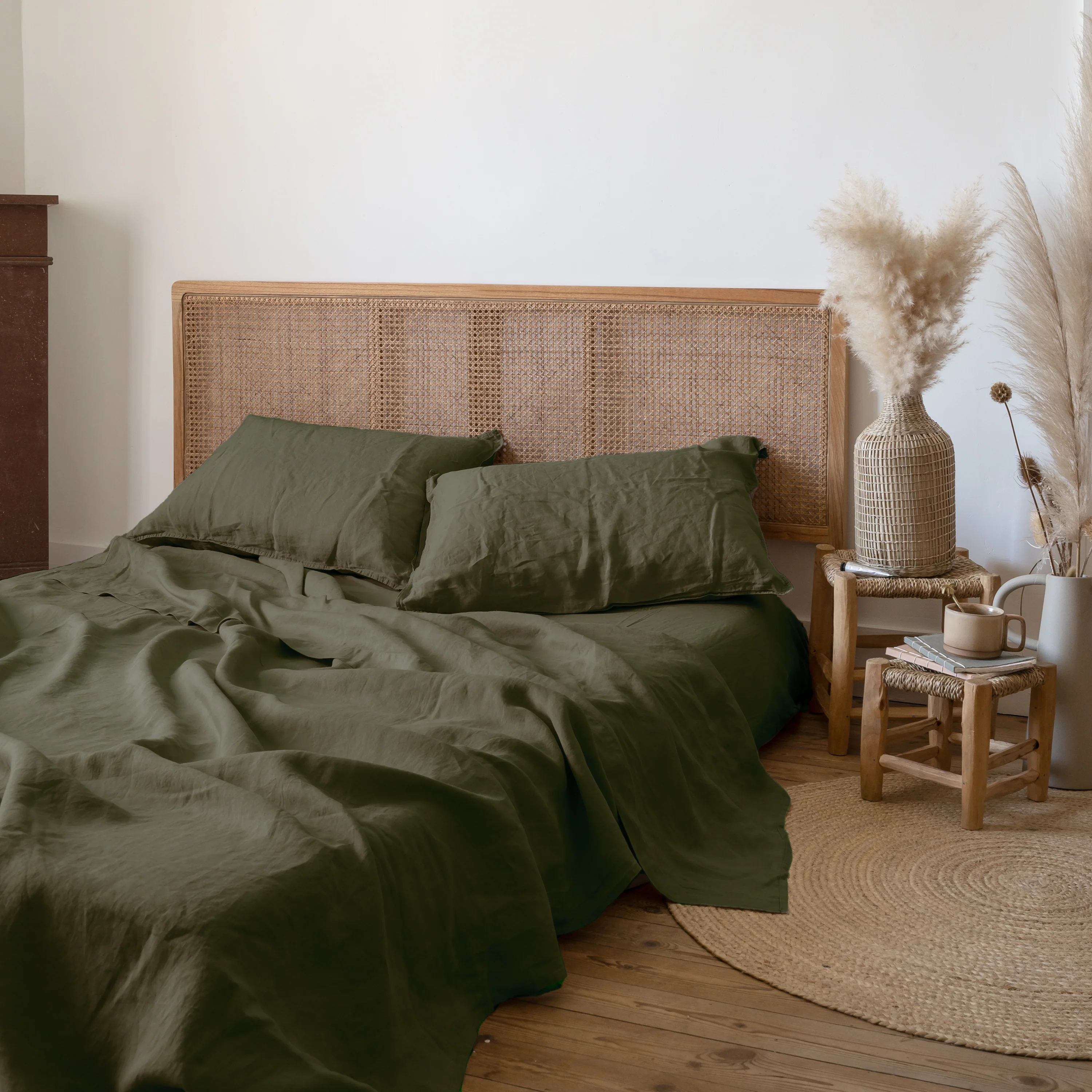 Songe Washed Linen Flat Sheet - Bocage - Image 2