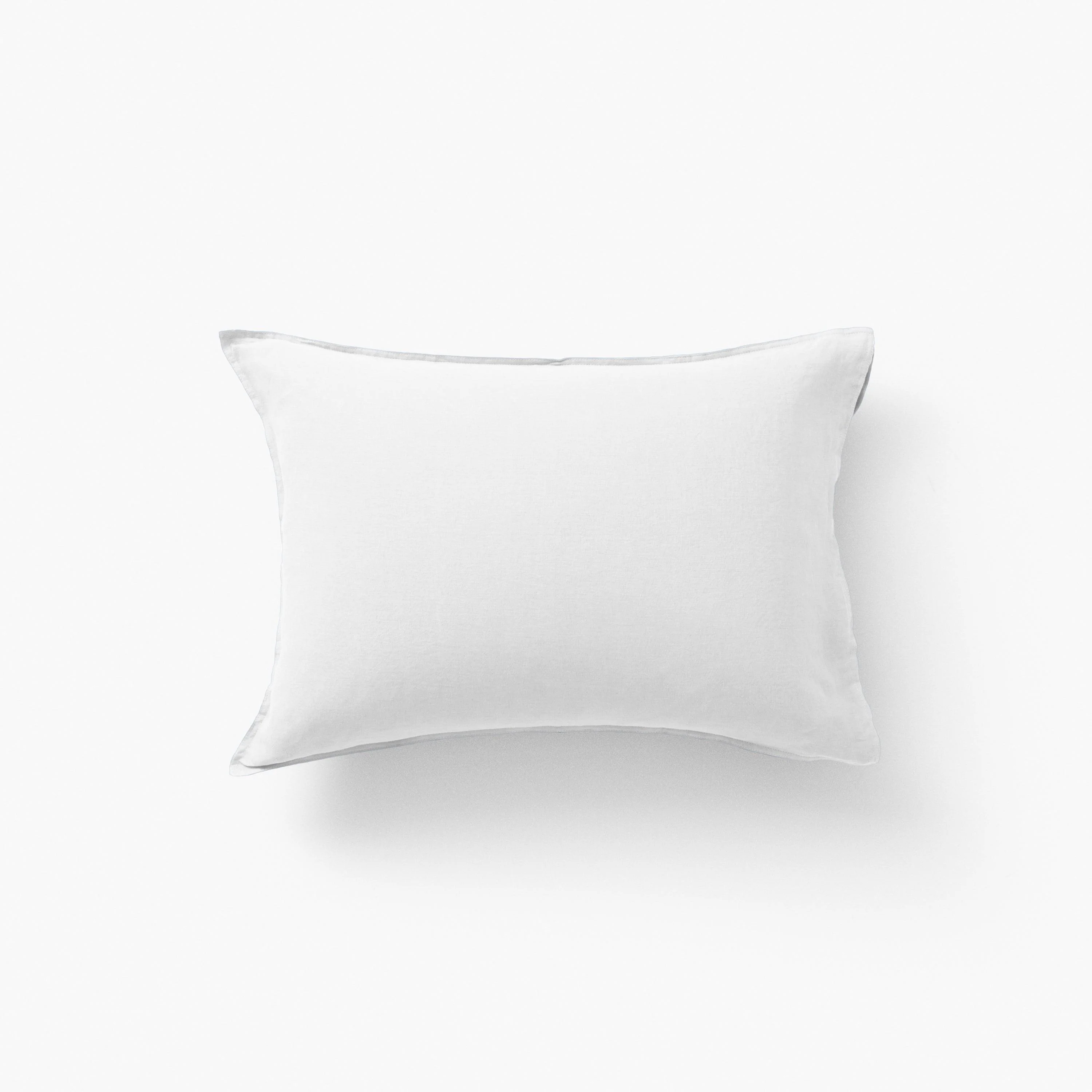 Songe Rectangular Washed Linen Pillowcase - White