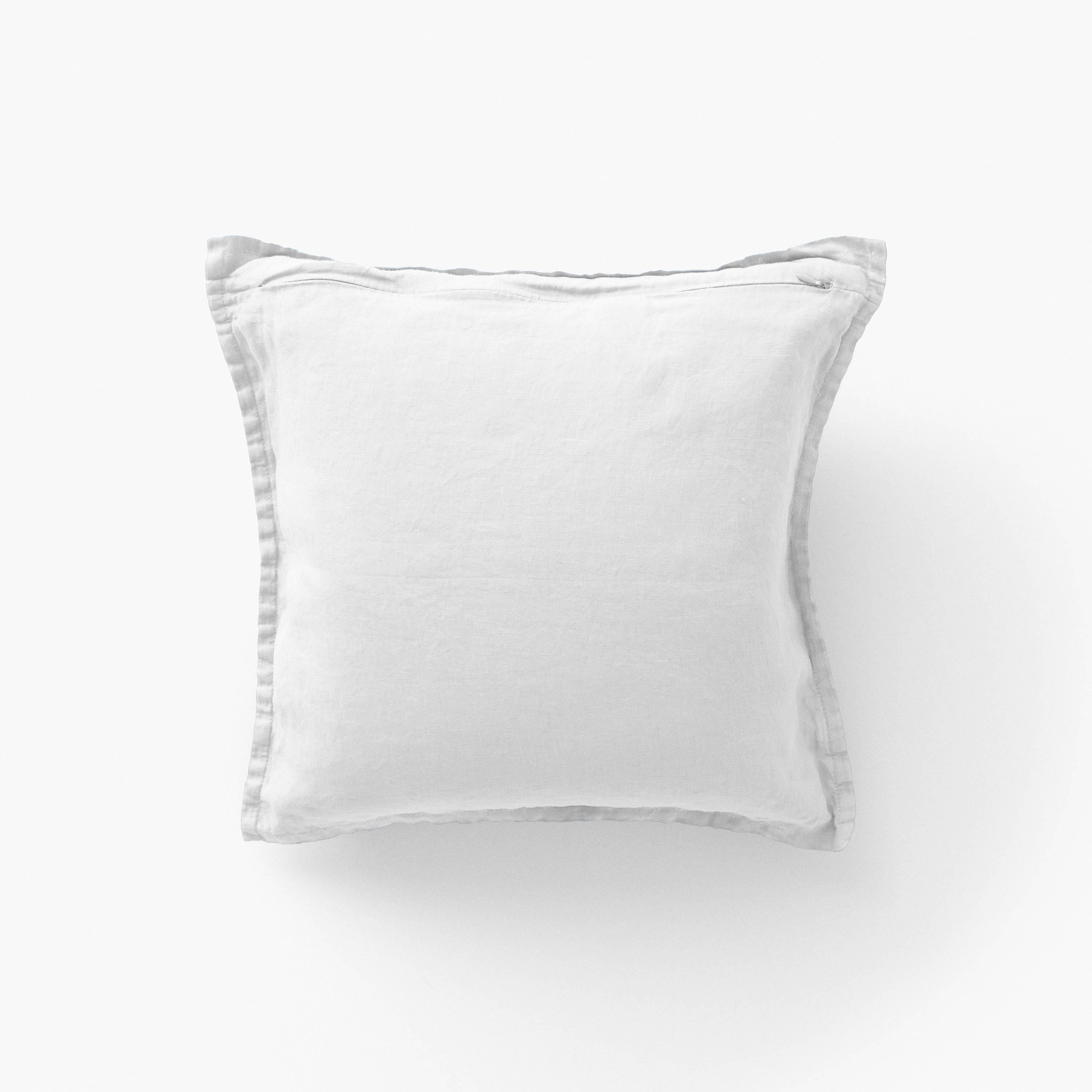 Songe White Washed Linen Cushion Cover - Image 2