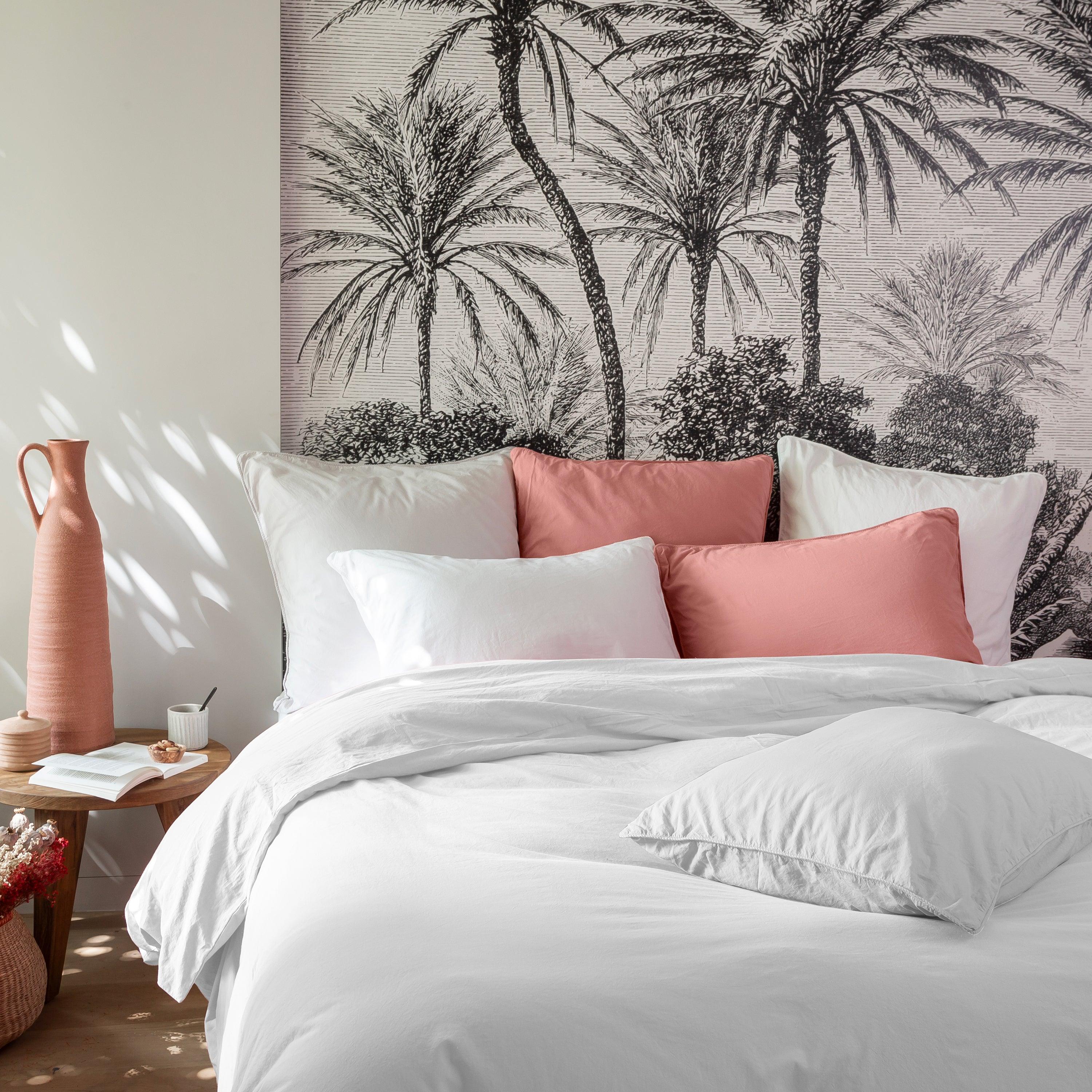 Souffle Rectangular Organic Cotton Pillowcase - White - Image 2
