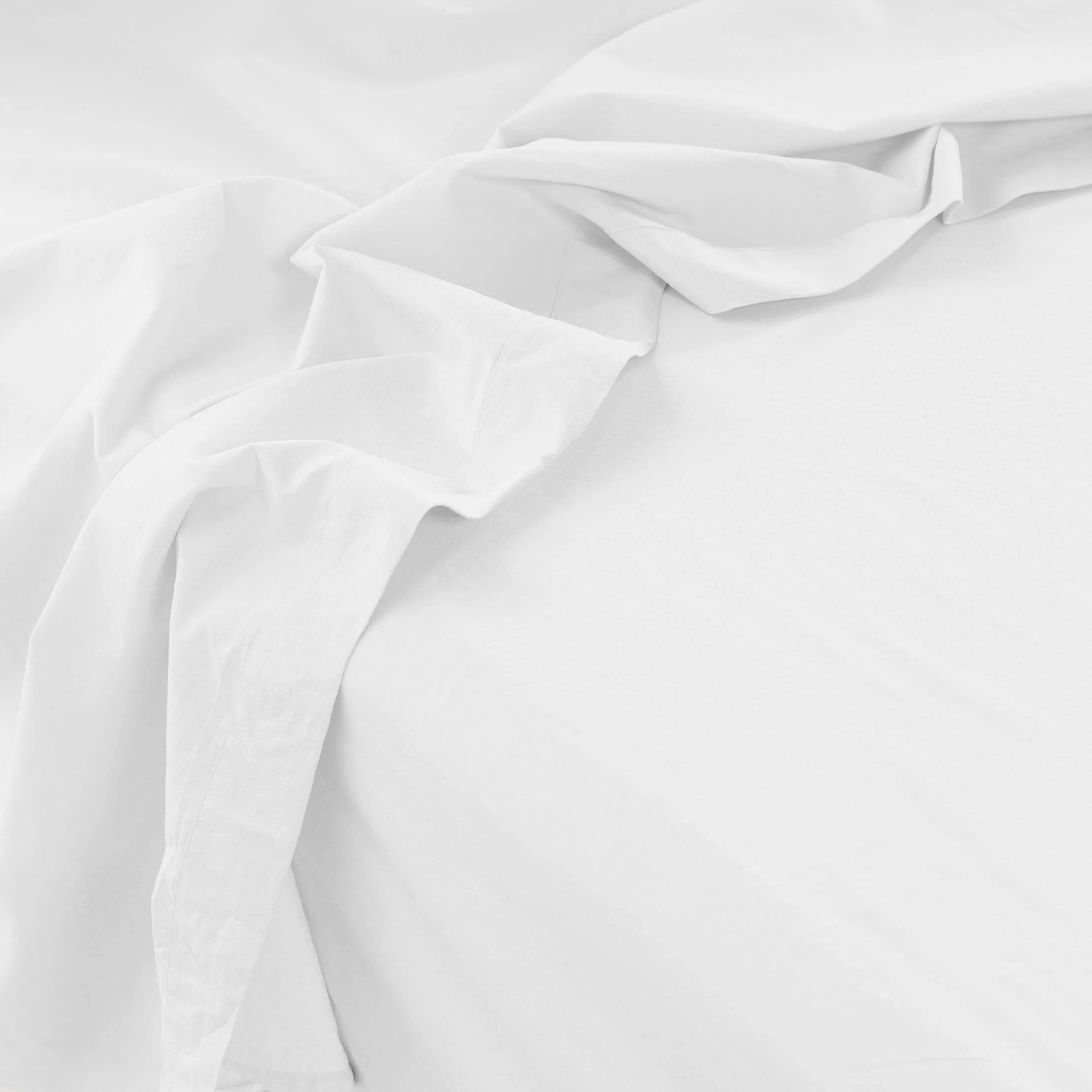 Souffle Organic Cotton Flat Sheet - White - Image 3