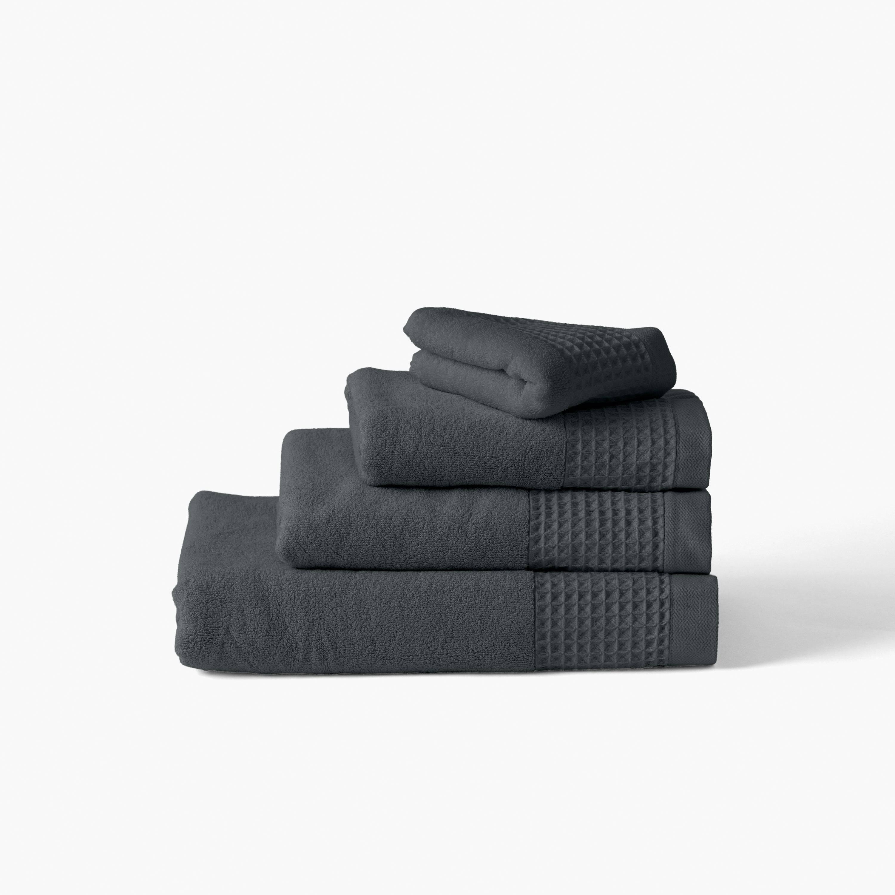 Source Organic Cotton Guest Towel - Charcoal - Image 3