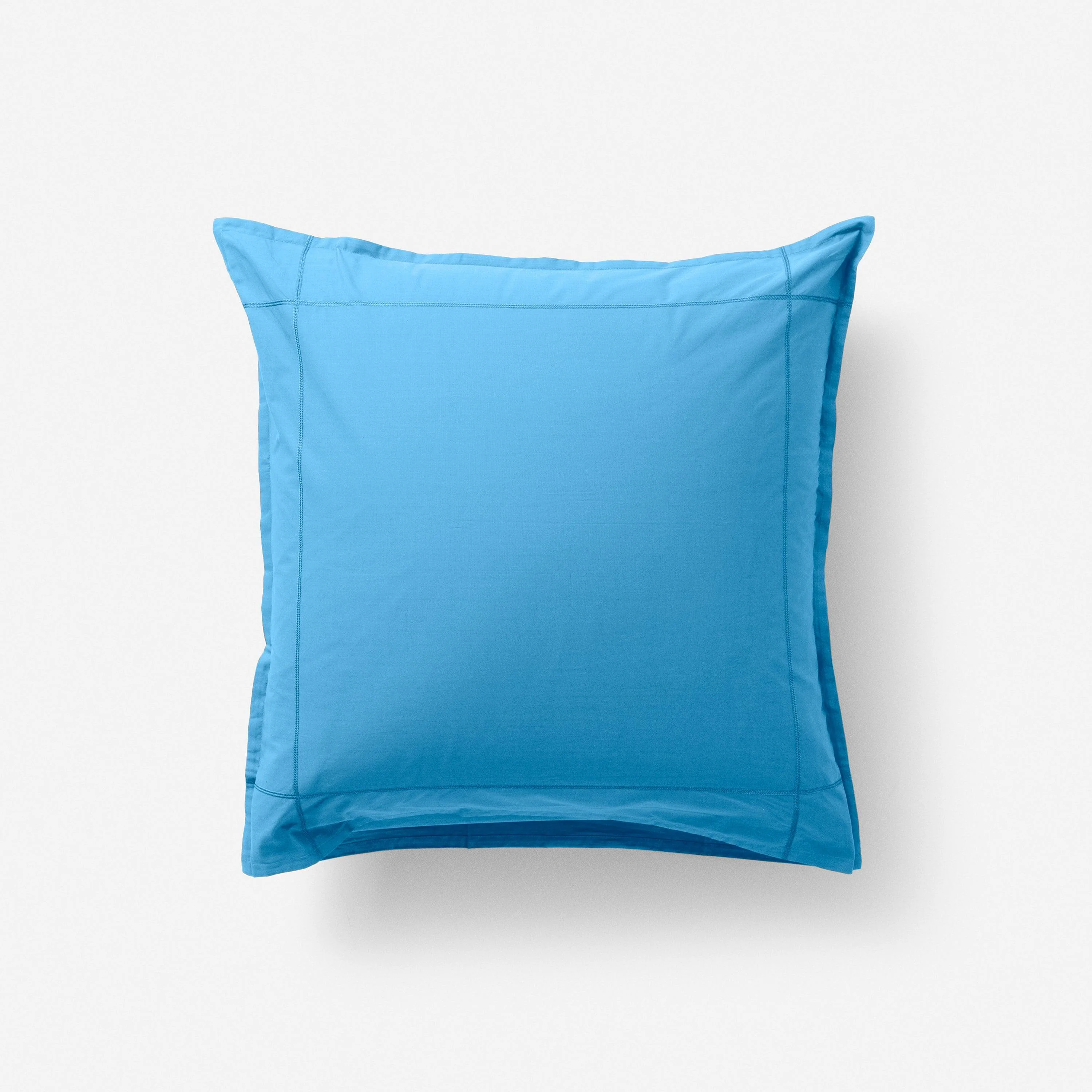 Neo Square Cotton Percale Pillowcase - Azure
