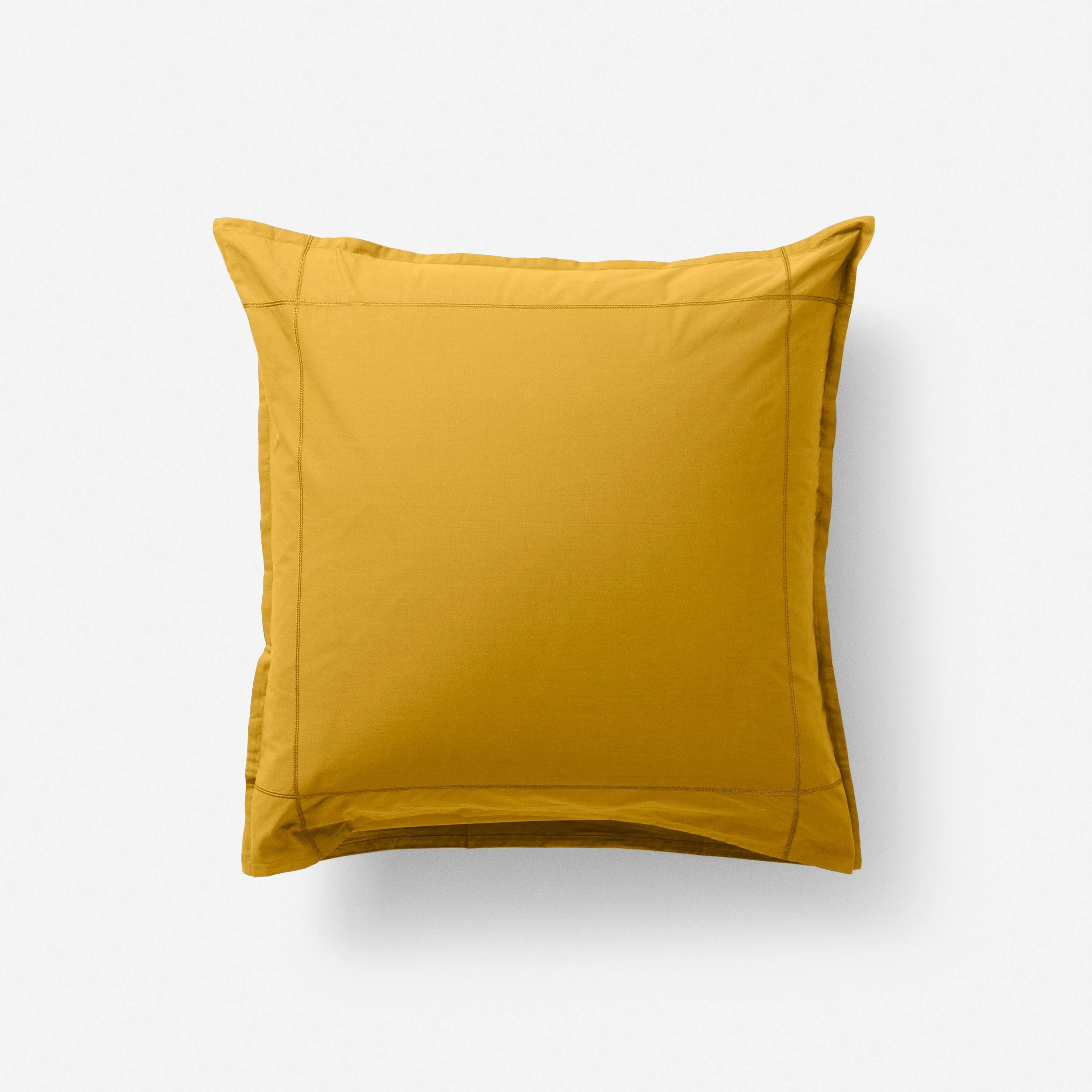 Neo Square Cotton Percale Pillowcase - Curry