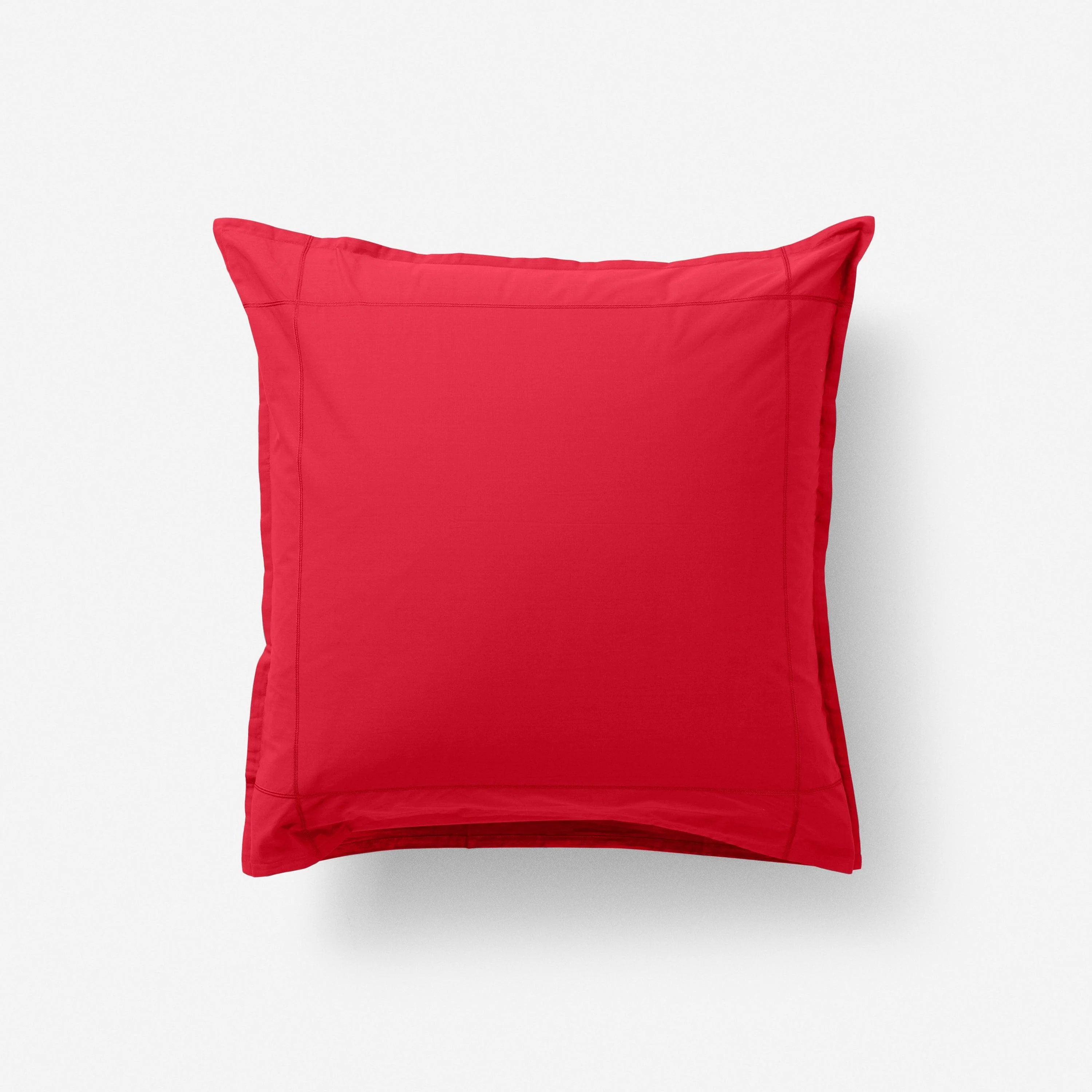 Neo Square Cotton Percale Pillowcase - Red