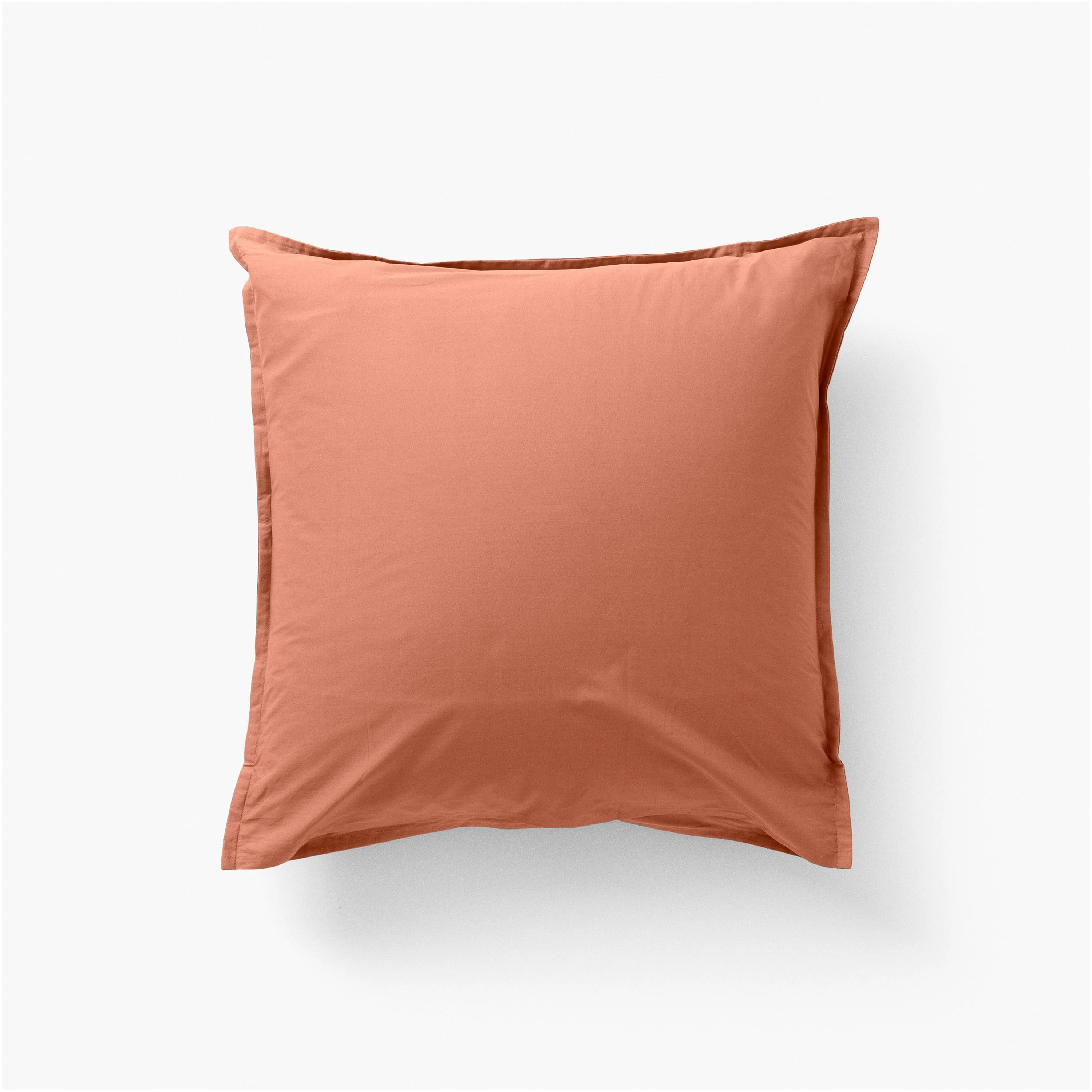 Neo Square Cotton Percale Pillowcase - Terracotta - Image 2