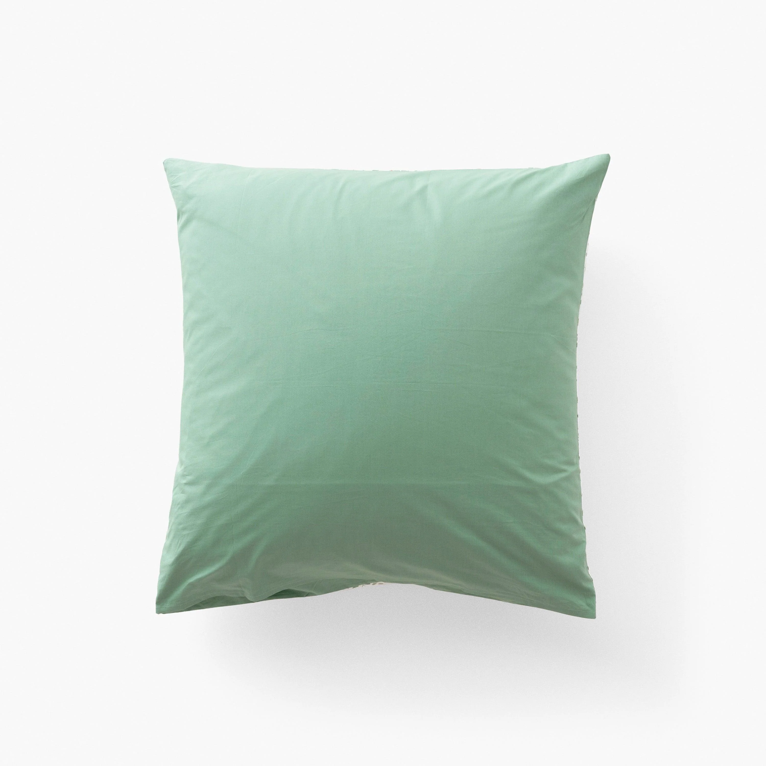 Neo Square Cotton Percale Pillowcase - Thyme Vegetal - Image 2