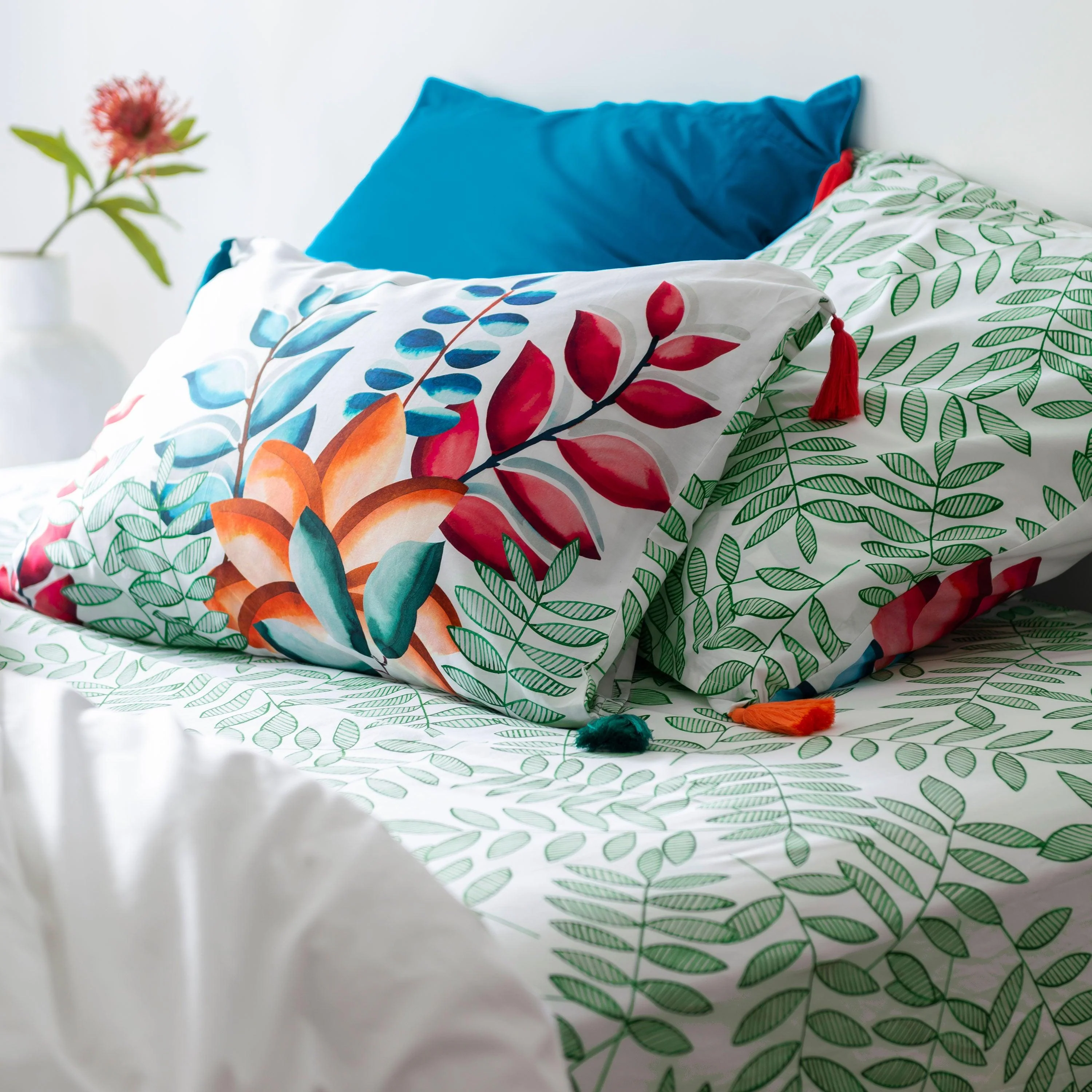 Square Pillowcase in Cotton Percale Balata - Image 4