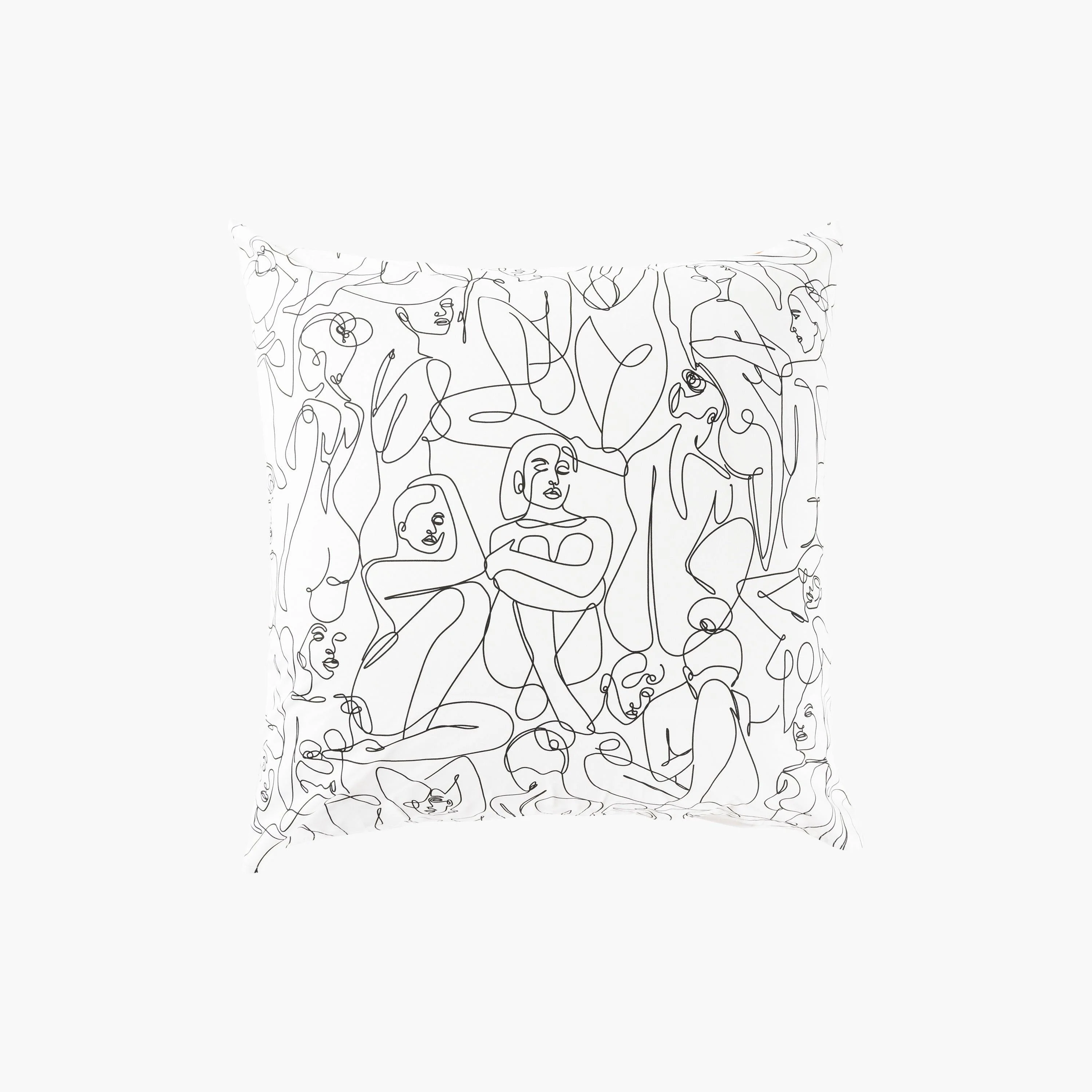 Square Pillowcase in Cotton Percale Callipyge