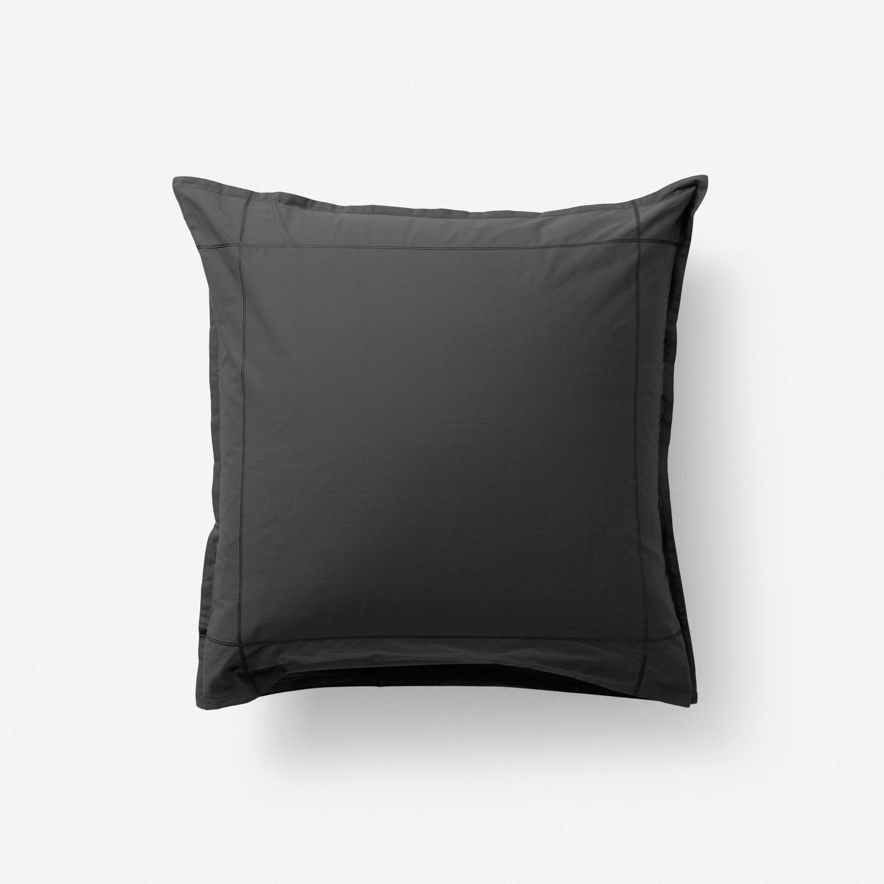 Neo Square Cotton Percale Pillowcase - Anthracite