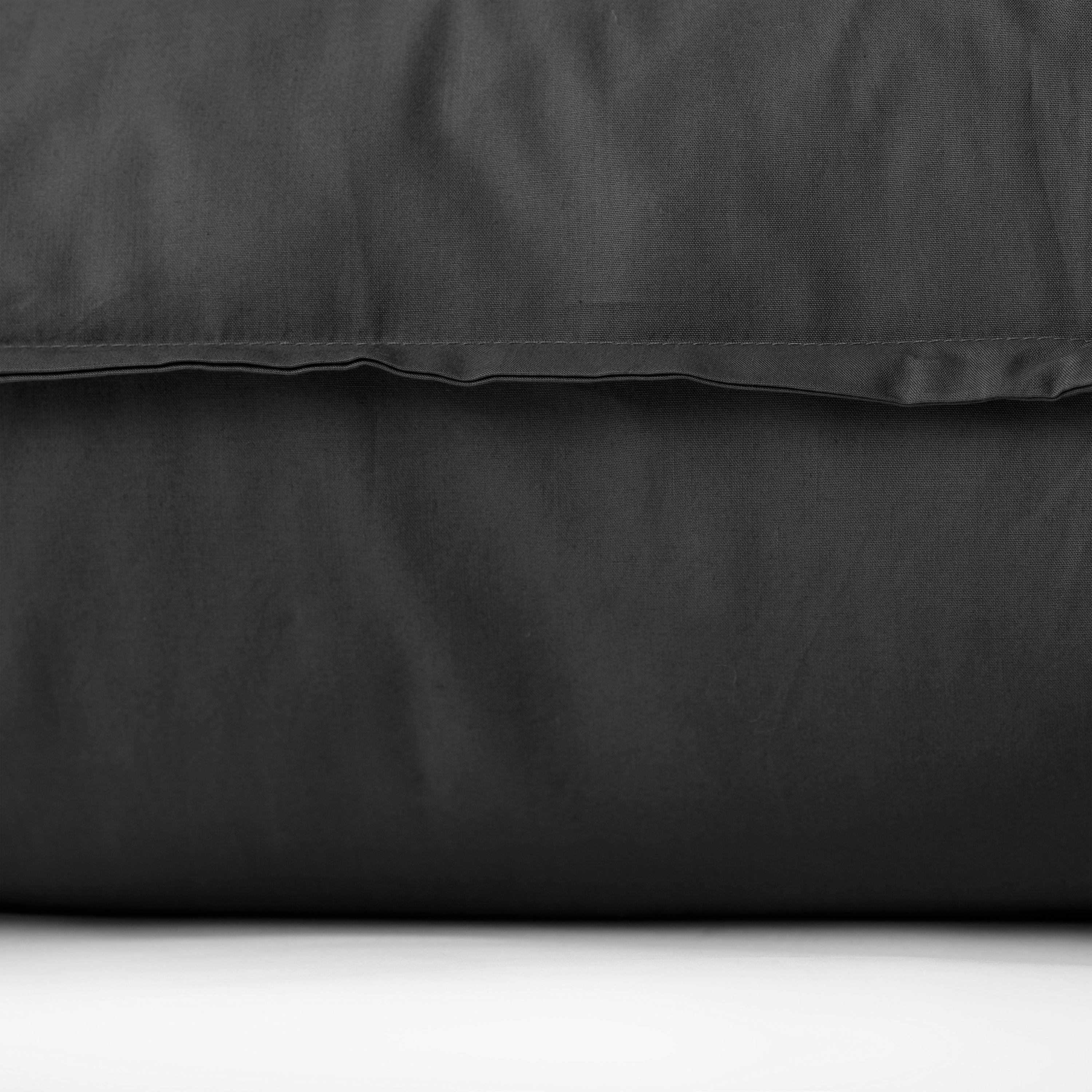 Neo Square Cotton Percale Pillowcase - Anthracite - Image 2