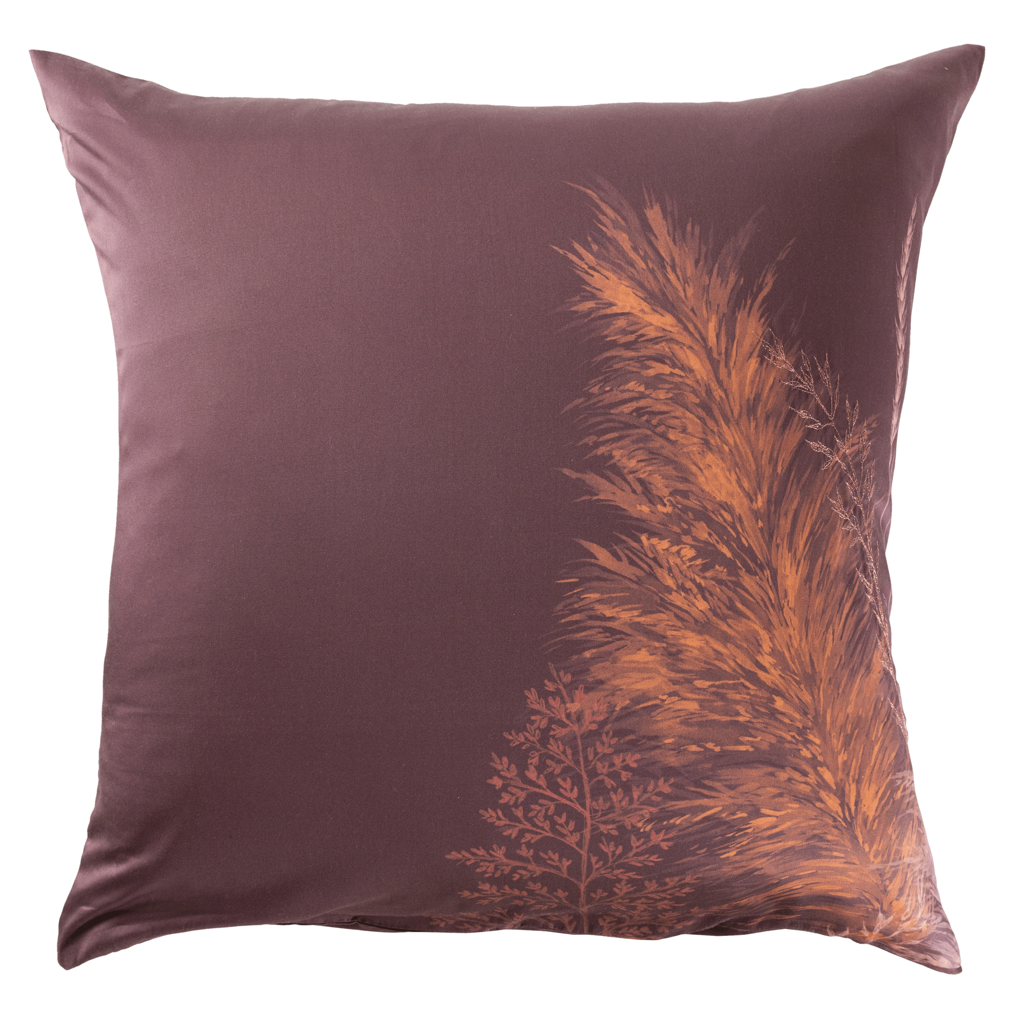 Square Pillowcase in Cotton Satin Pampa