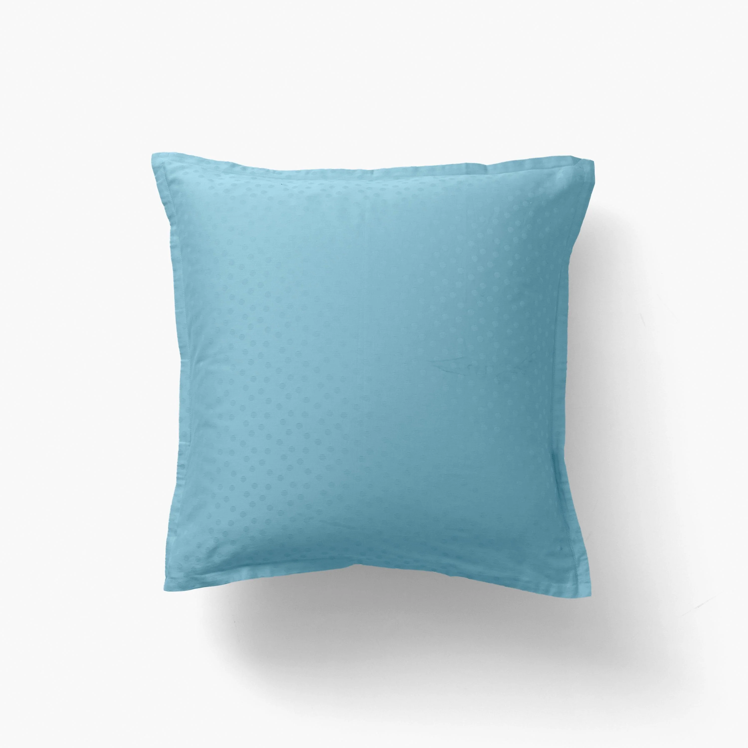 Square Pillowcase in Cotton Sateen Jacquard Prestige Glacier