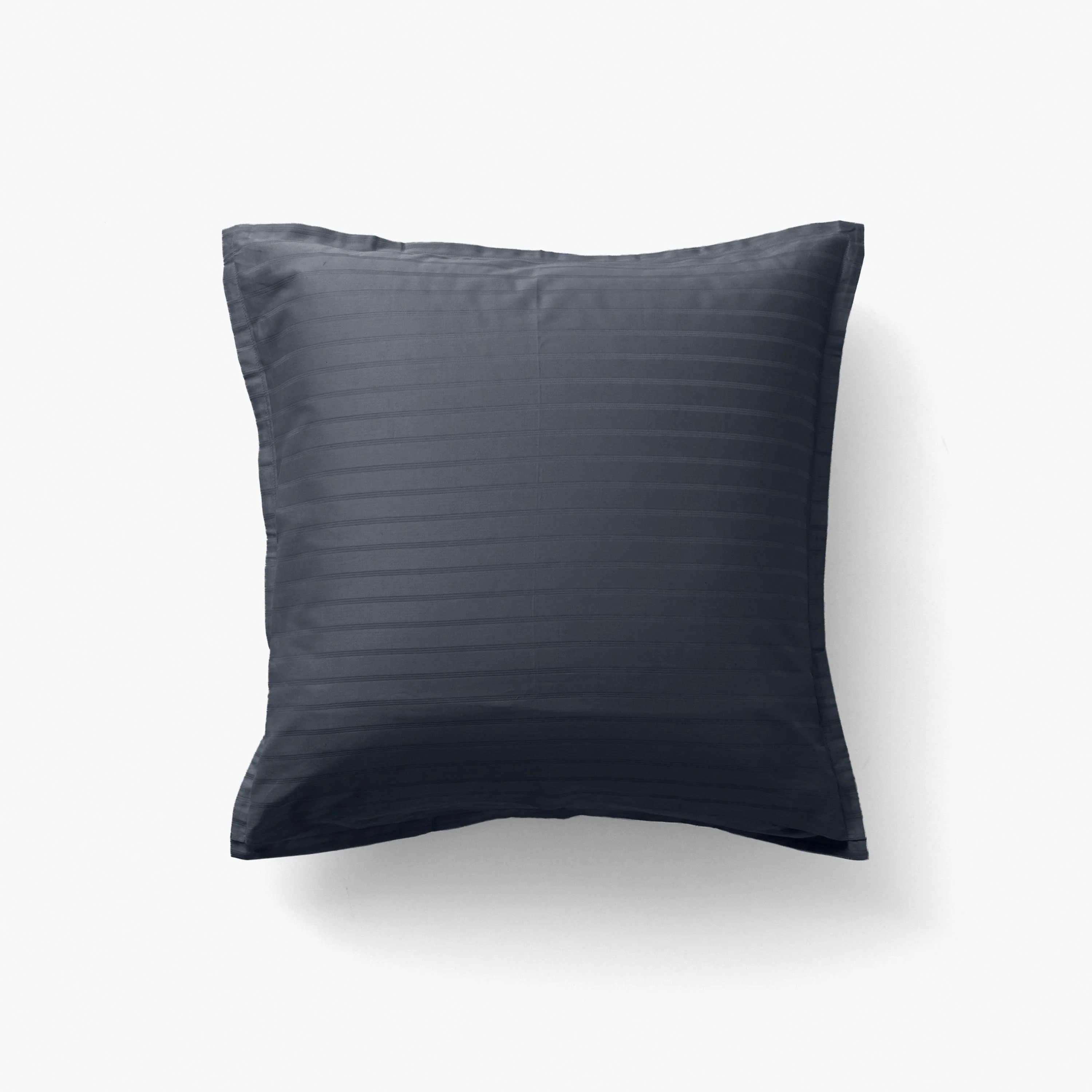 Square Pillowcase in Cotton Sateen Jacquard Prestige Midnight Blue