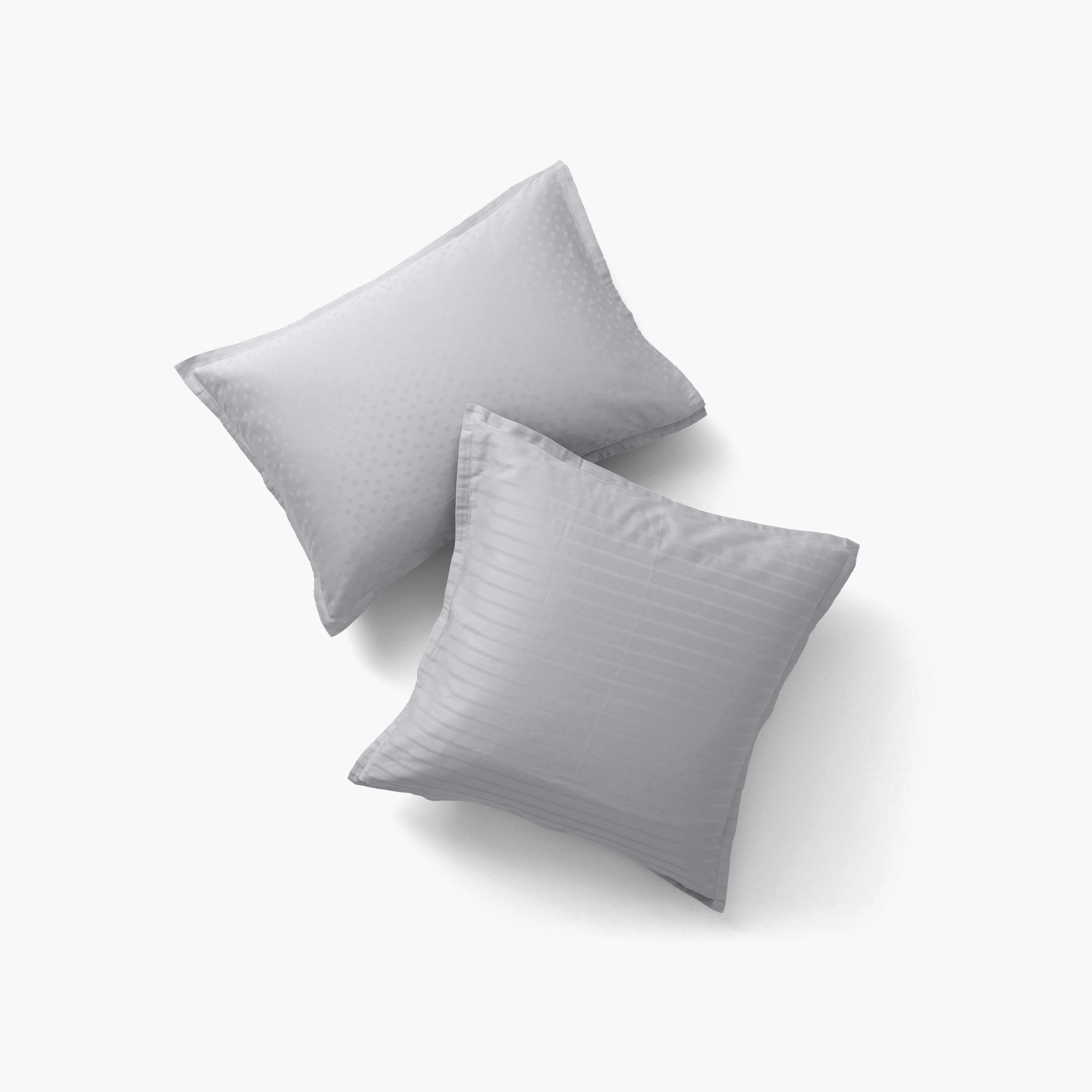 Square Pillowcase in Cotton Sateen Jacquard Prestige Turtle Dove - Image 4