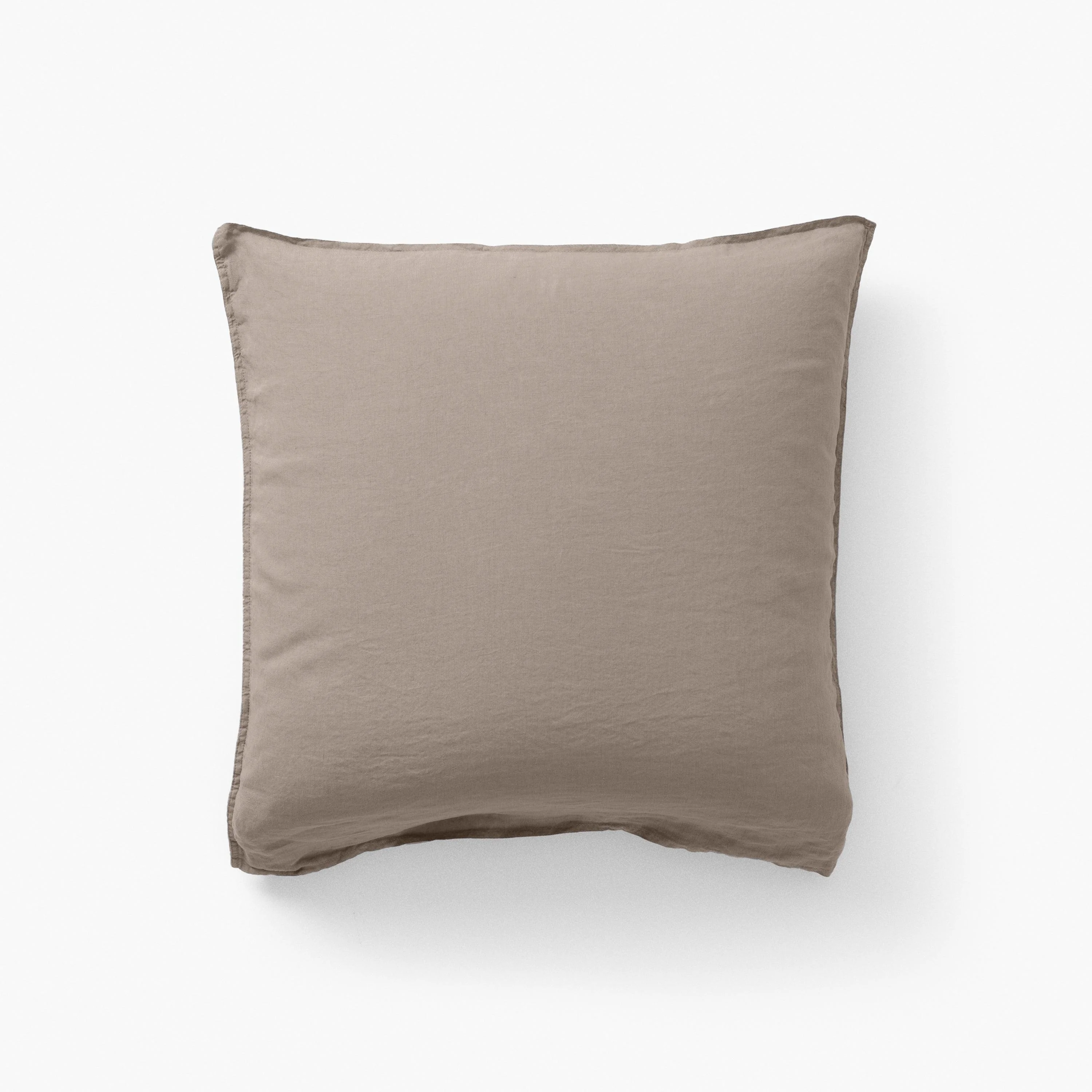 Songe Square Washed Linen Pillowcase - Taupe