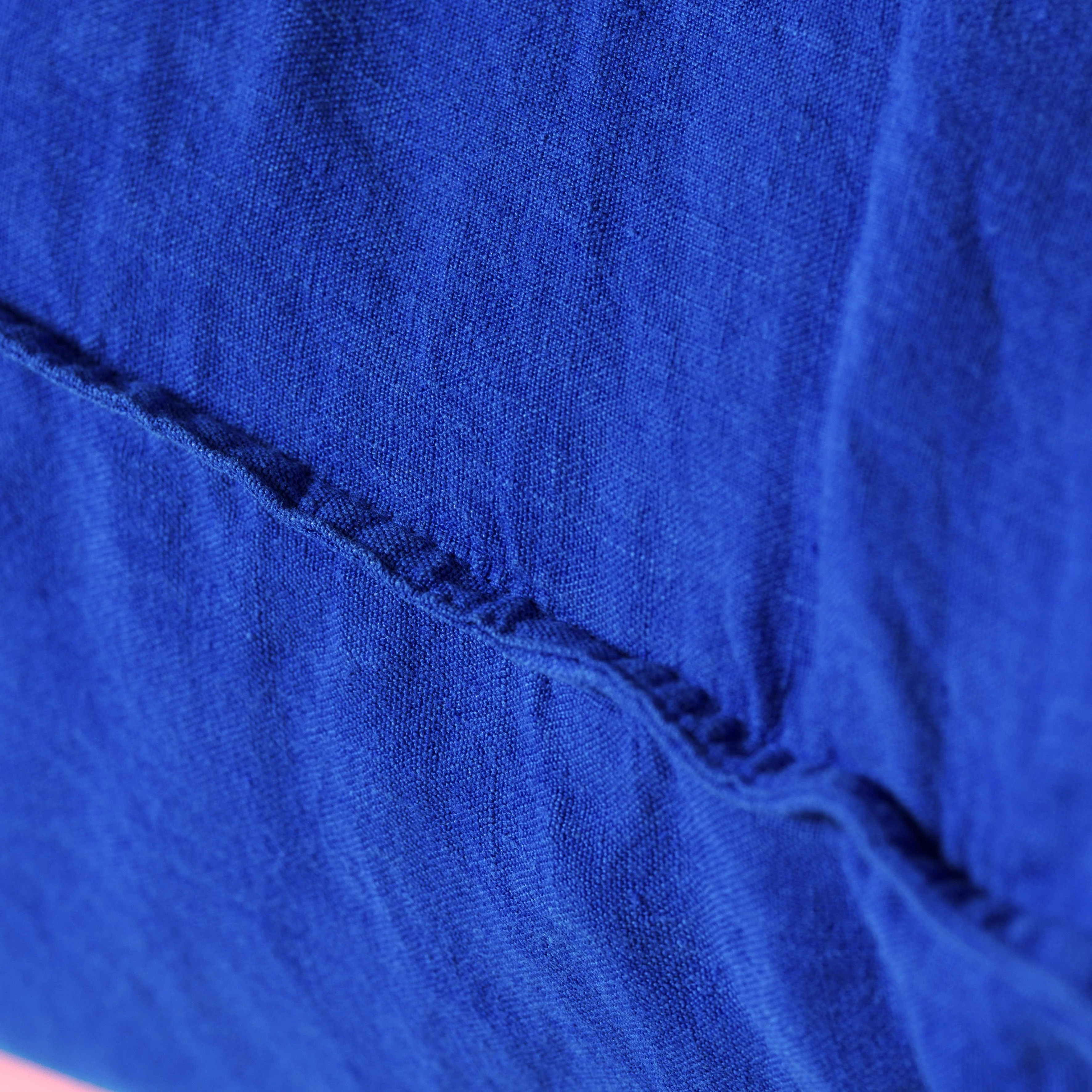 Songe Square Linen Pillowcase - Cobalt - Image 2
