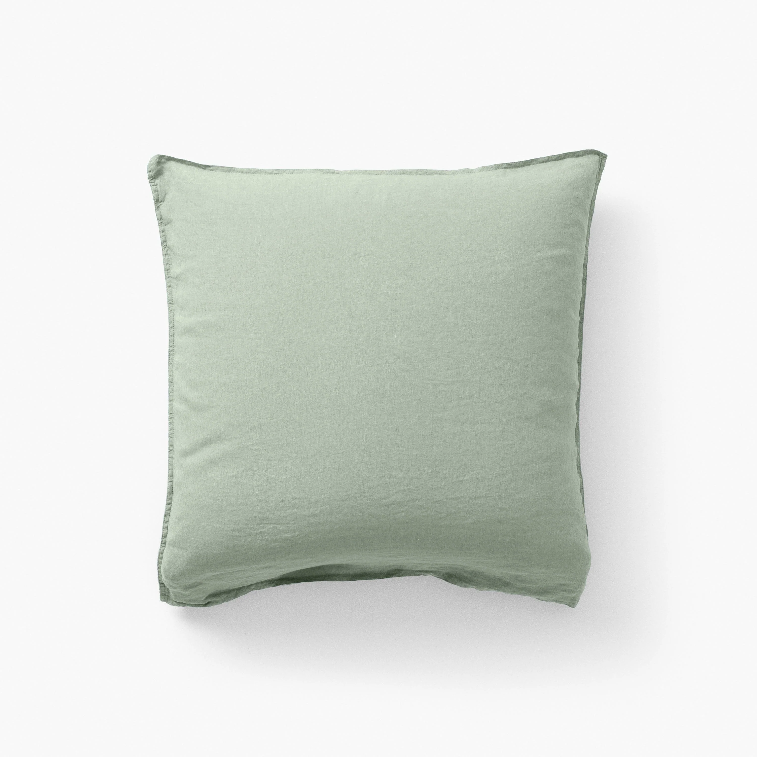 Songe Square Linen Pillowcase - Eucalyptus