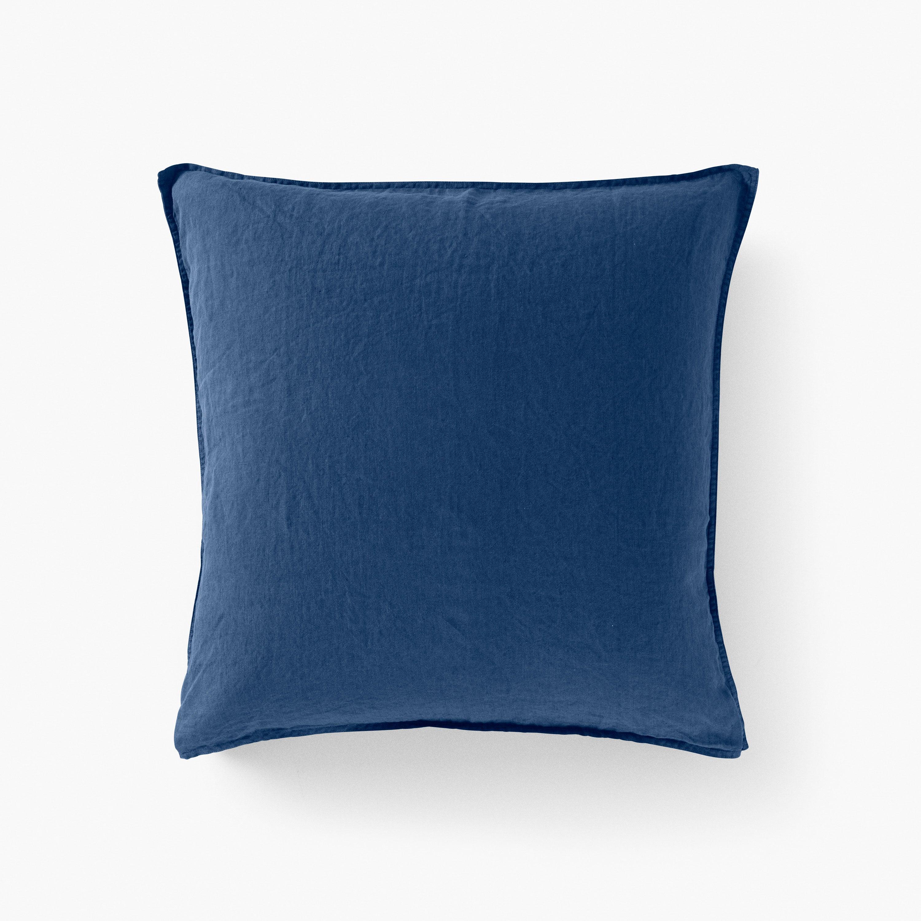 Songe Square Linen Pillowcase - Ink