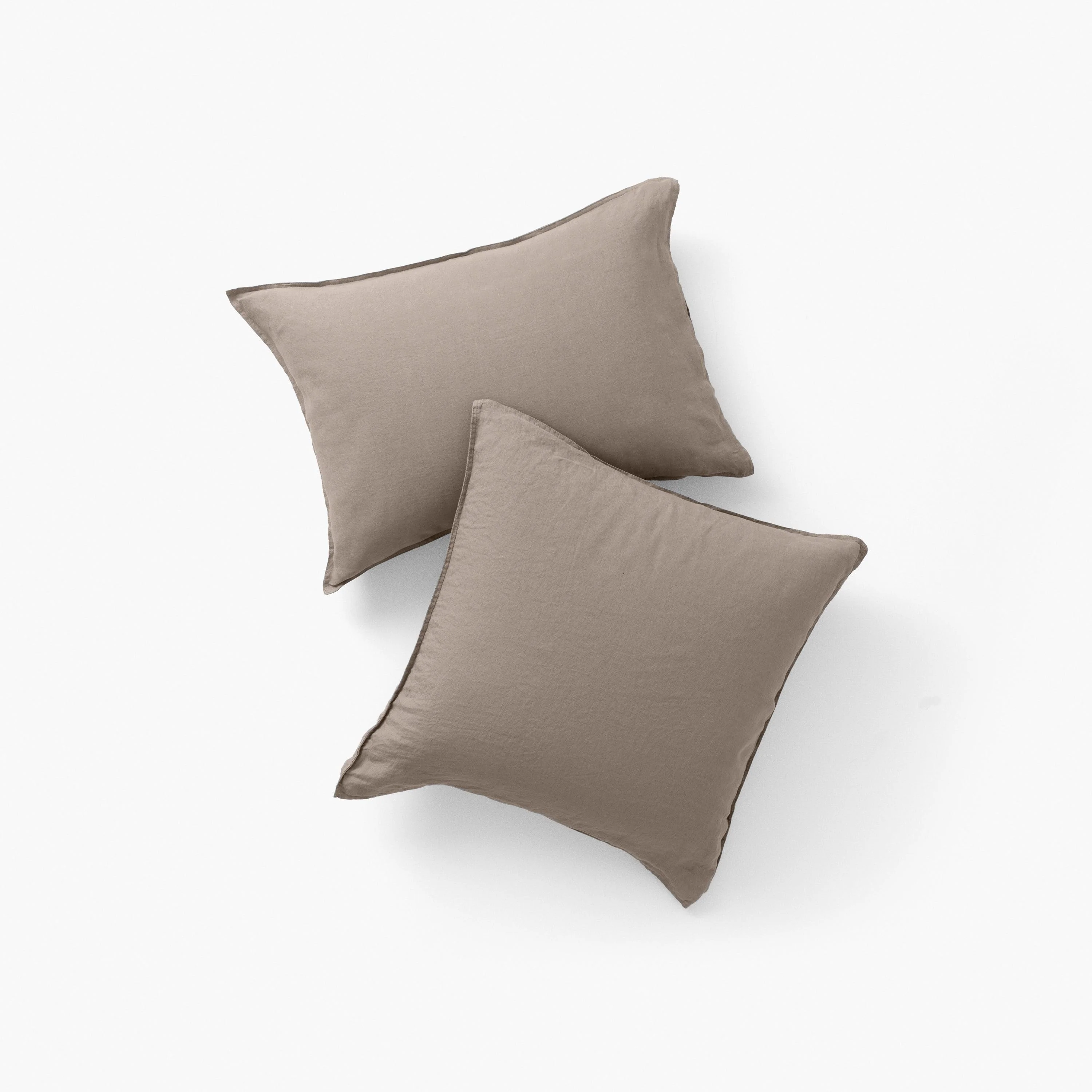 Songe Square Linen Pillowcase - Taupe - Image 4
