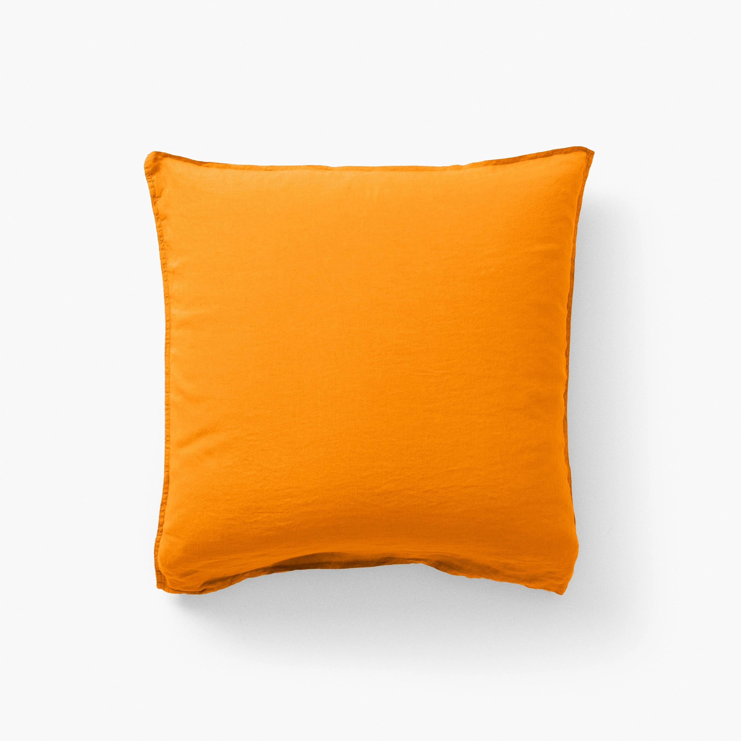 Songe Square Washed Linen Pillowcase - Turmeric