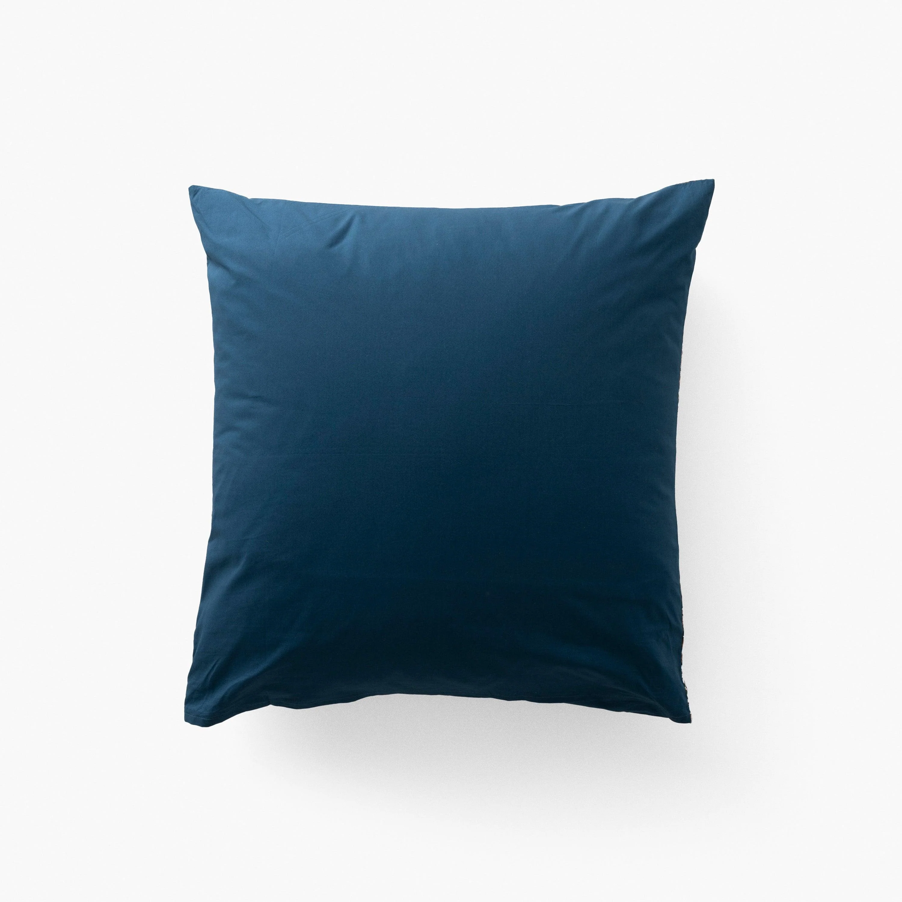 Neo Square Cotton Percale Pillowcase - Prussian Blue Floral - Image 2