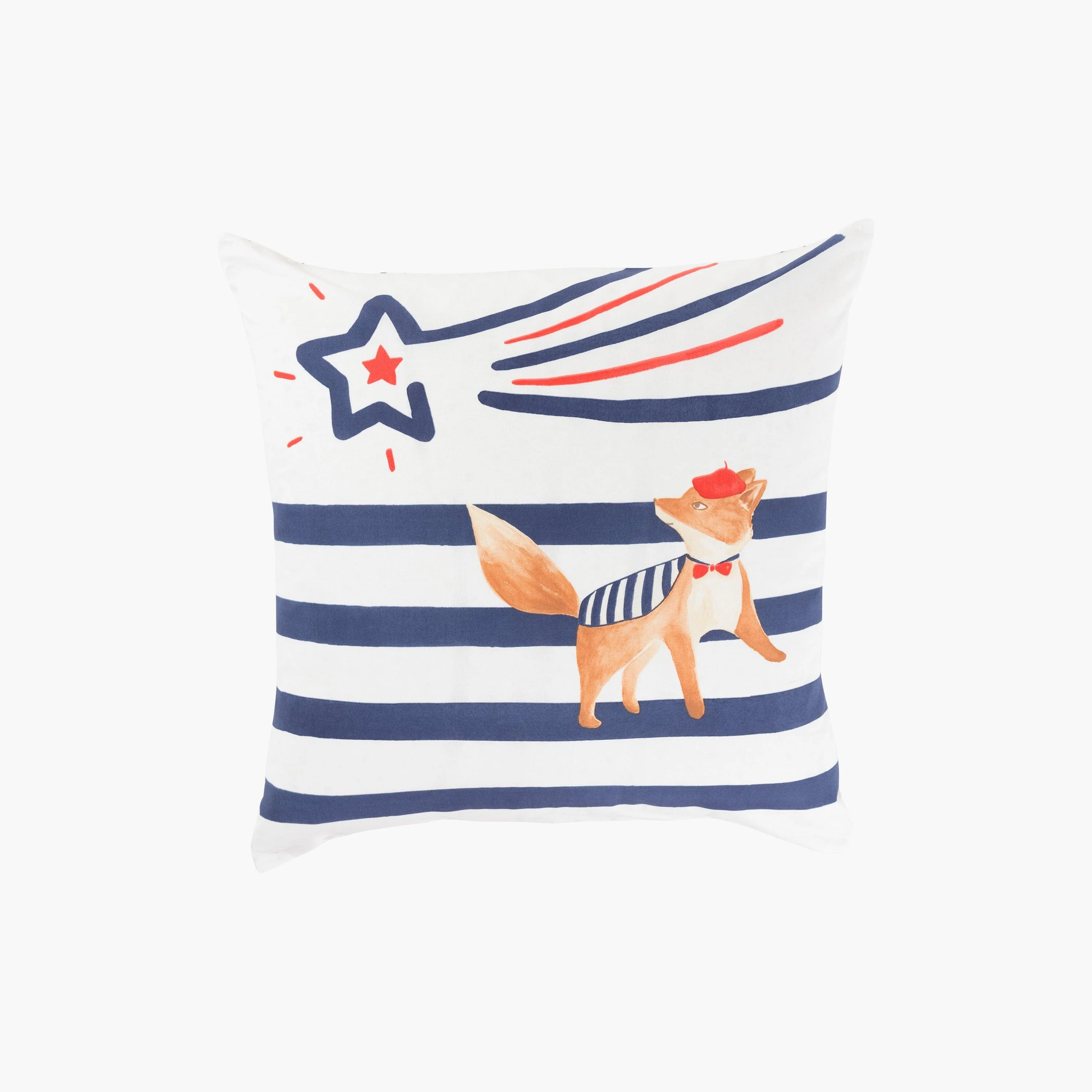 Square Reversible Pillowcase Organic Cotton Ptitchic Renard