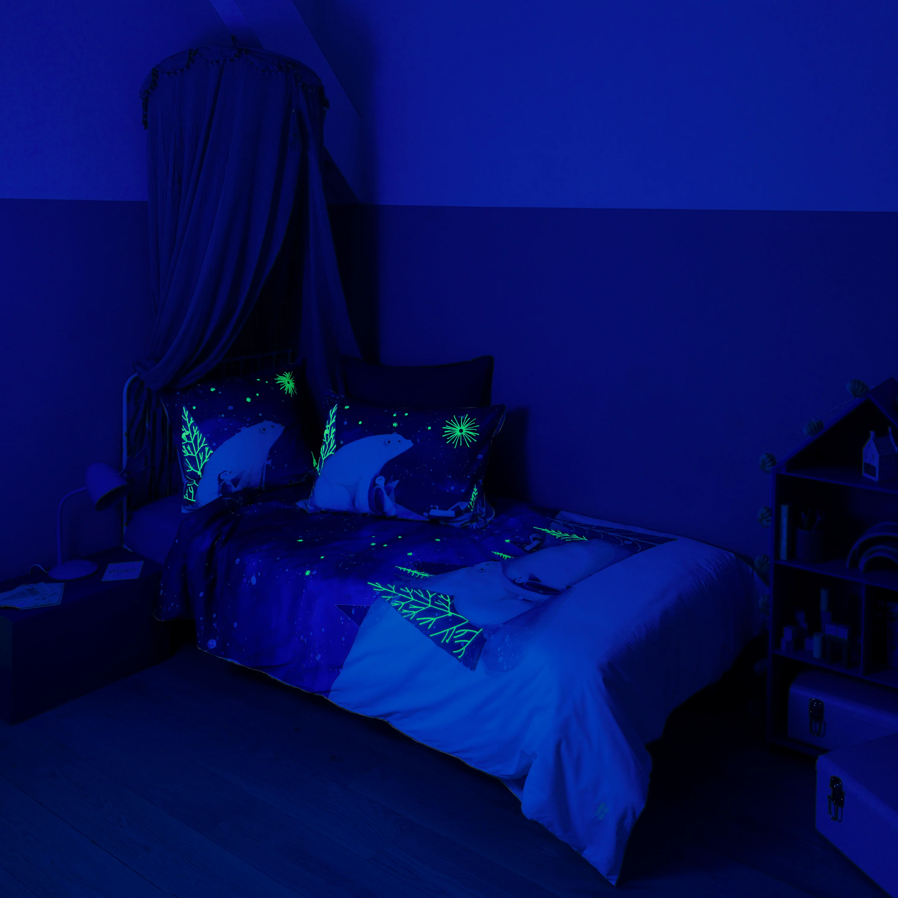 Stellaire Cotton Duvet Cover - Blue - Image 2