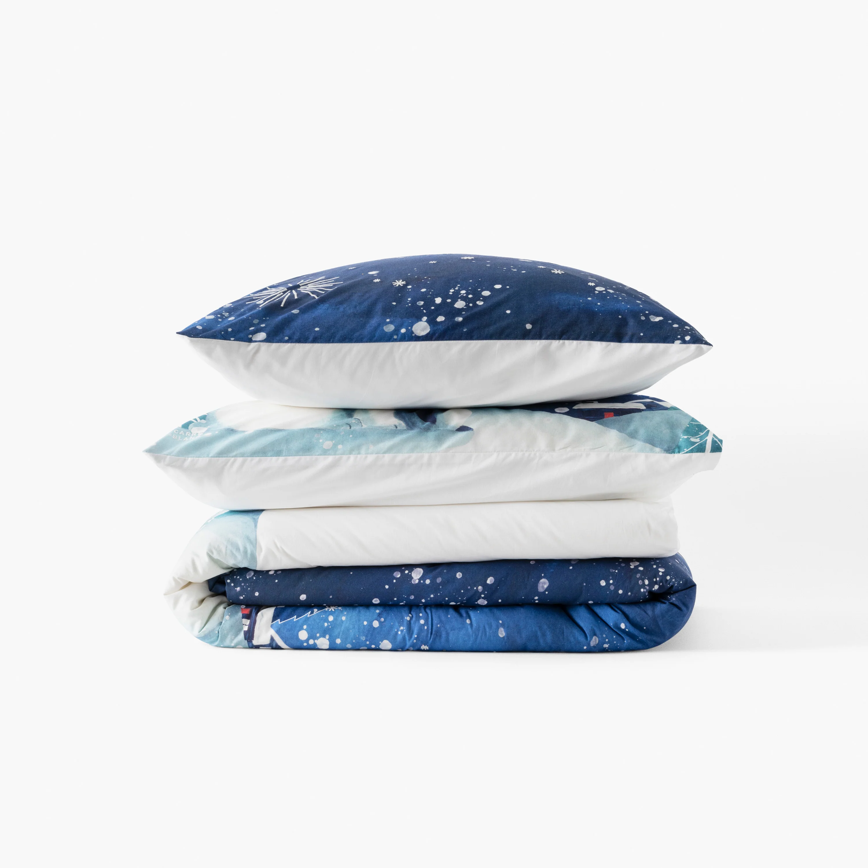 Stellaire Cotton Duvet Cover - Blue - Image 5